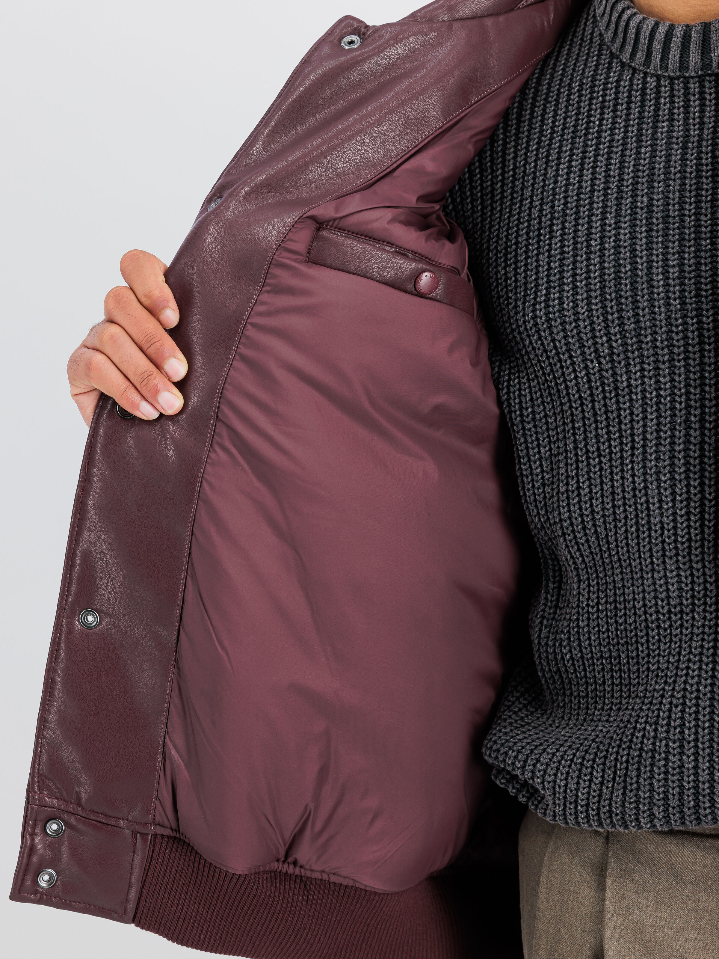 PU College Bomber Jacket dark cherry 258109_608_3_detail_00001_162332