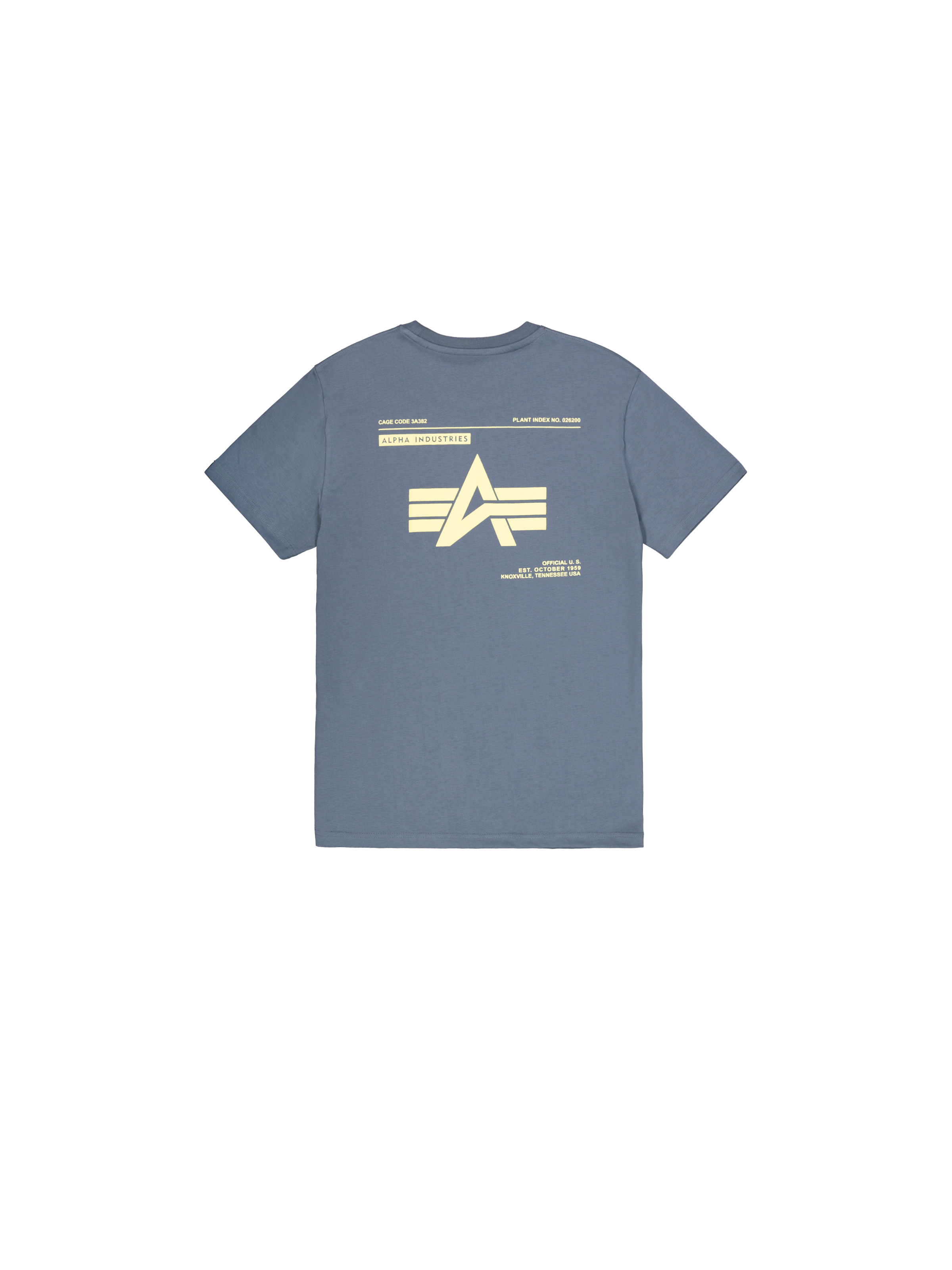 Label Backprint T-Shirt denim blue 258505_439_1_flatlay_00002_159778