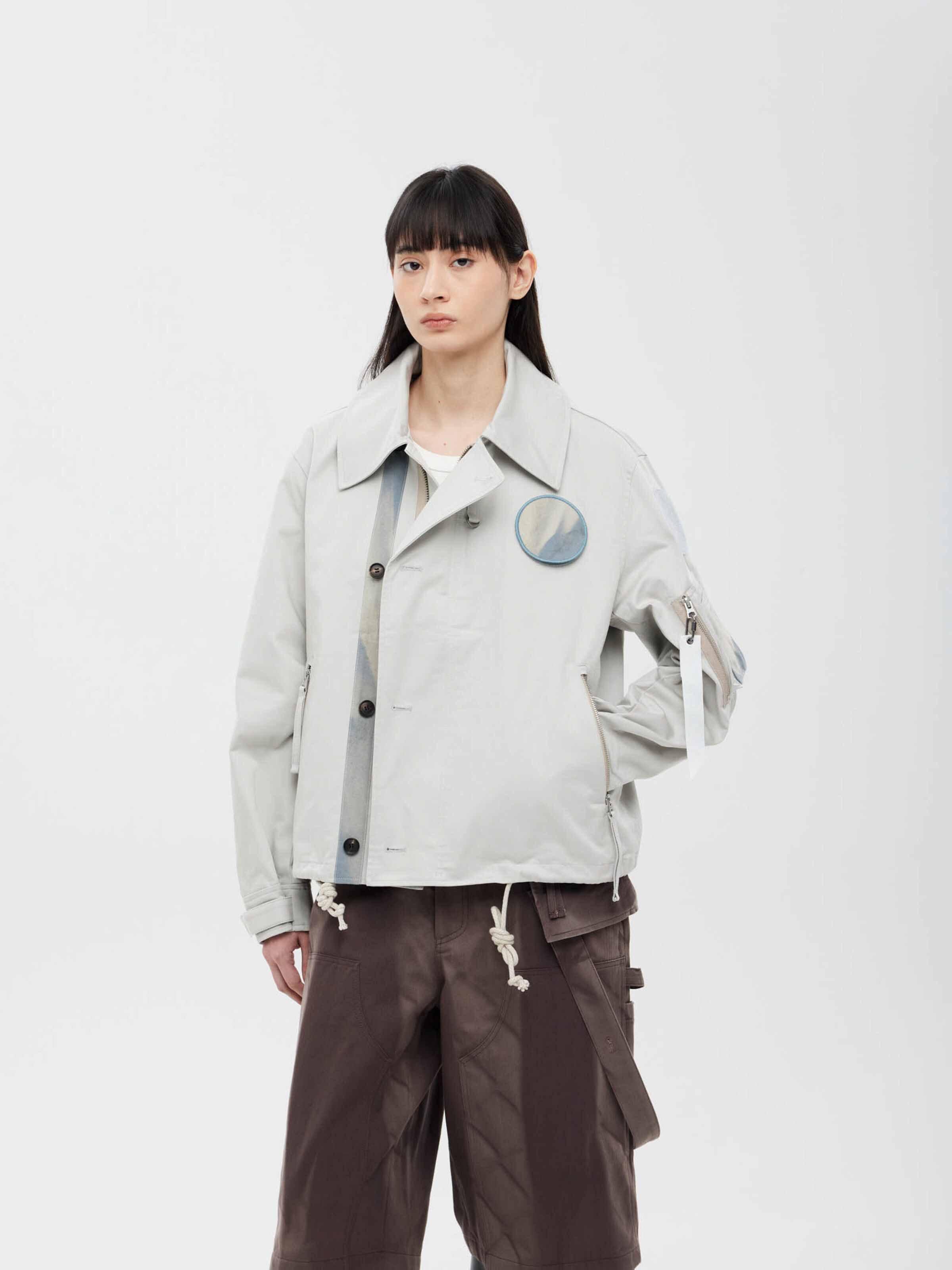 ALPHA x JIYONGKIM Sun-Bleached Wide Collar Field Jacket light grey 266125_19_2_model_00003_225978