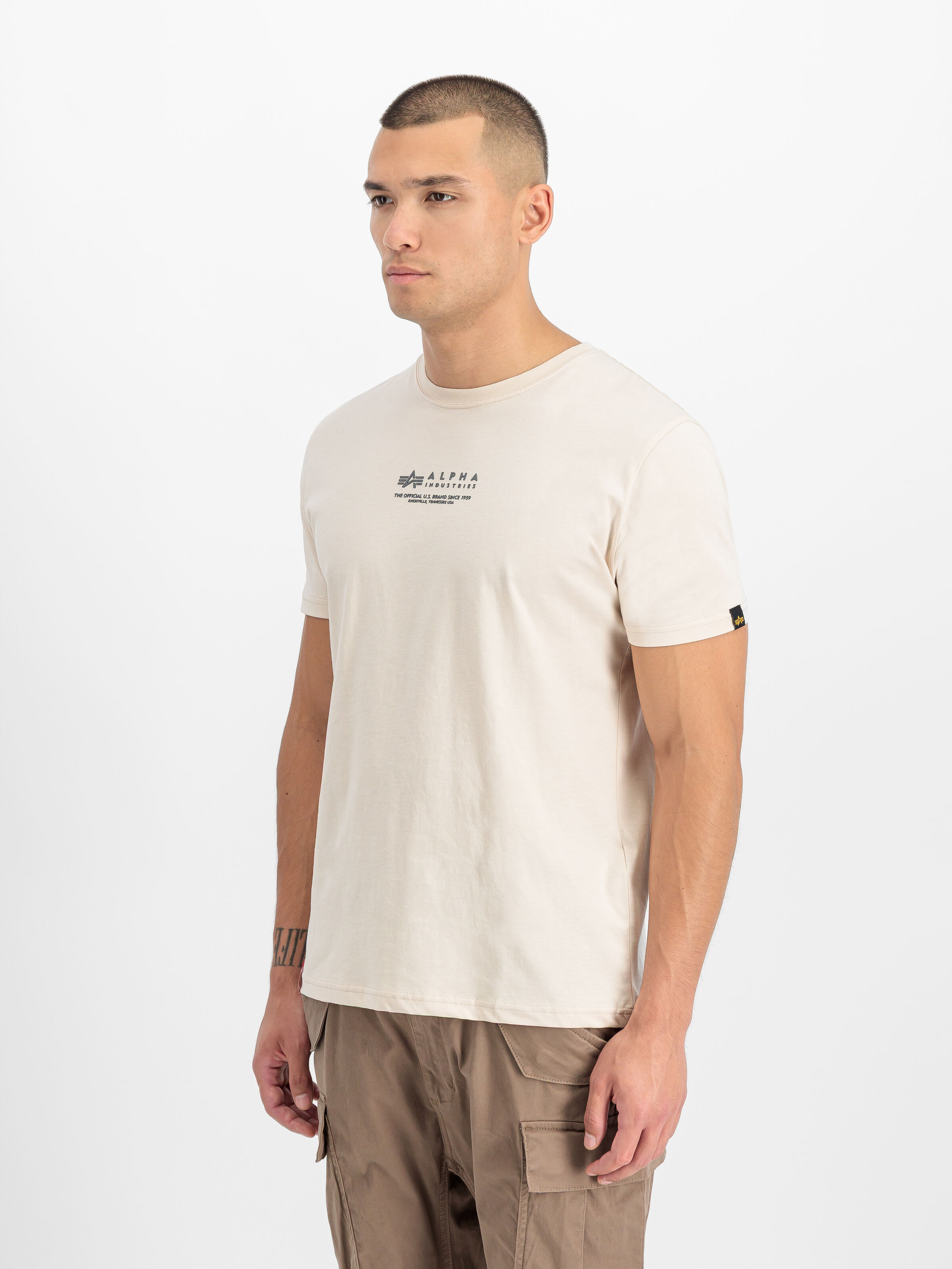 Alpha Wording T-Shirt jet stream white 108501_578_2_model_00002_215110