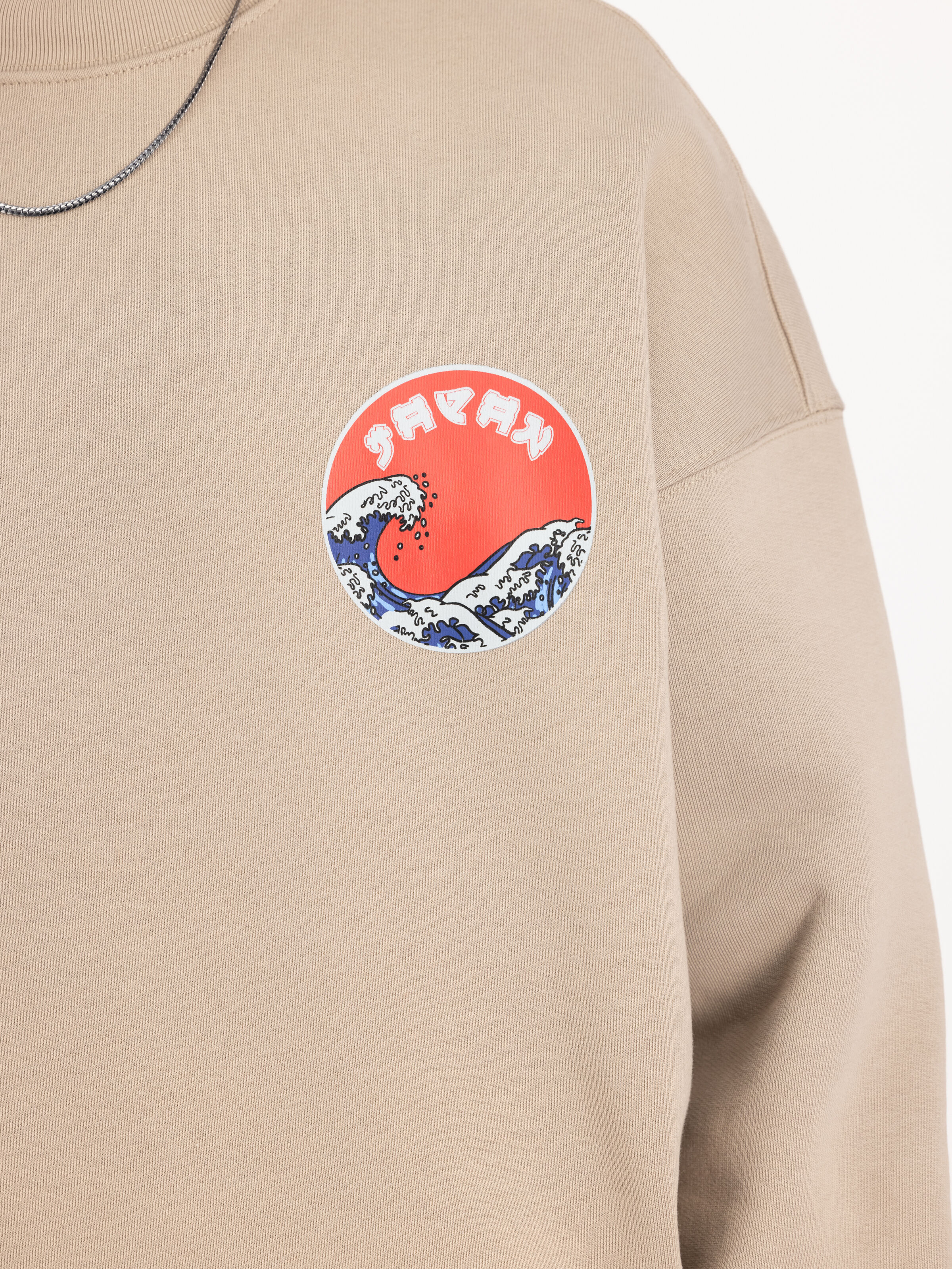 Japan Wave Warrior Sweatshirt vintage sand 146309_679_3_detail_00001_124379