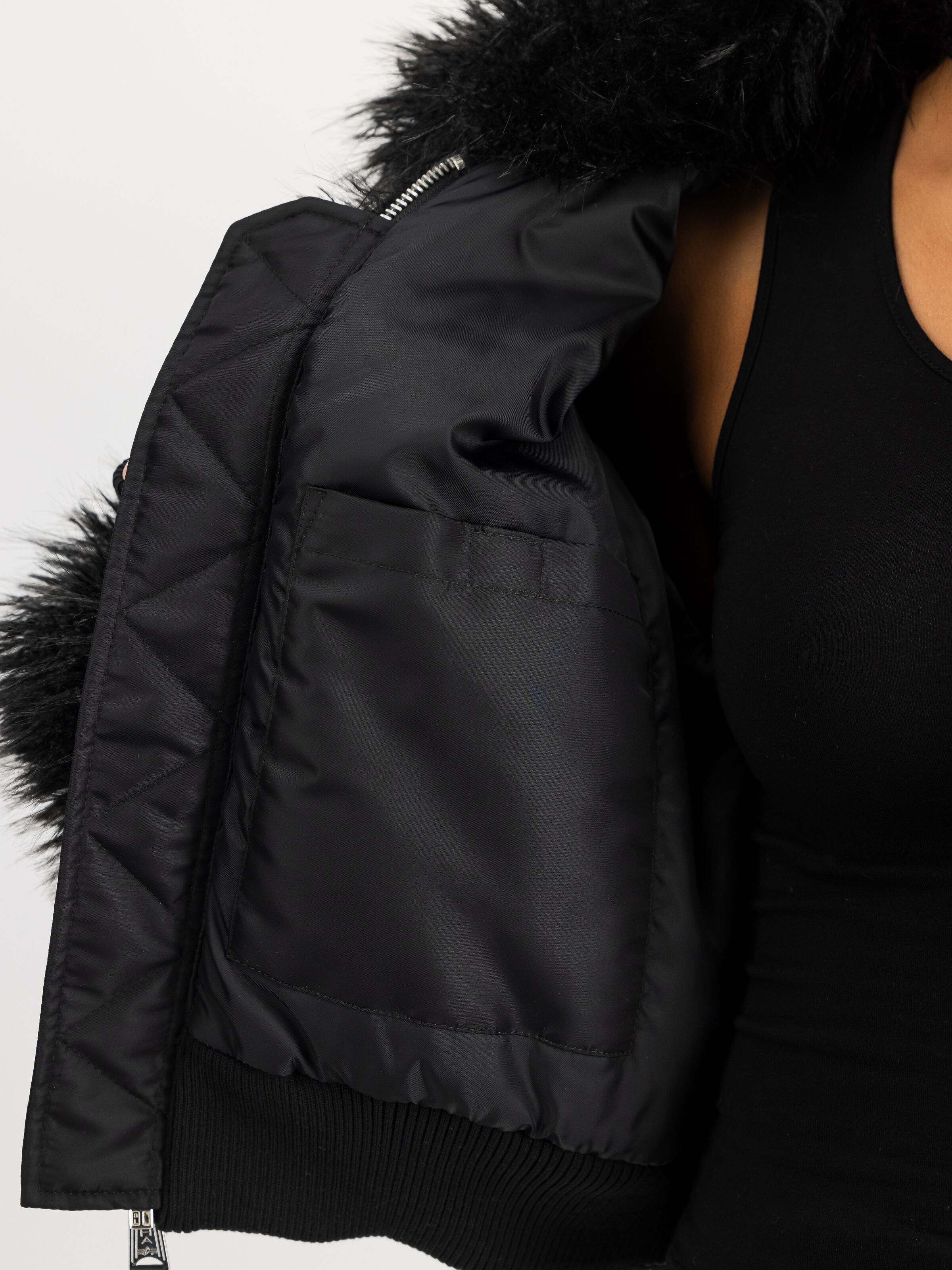 CWU-45/P Fur Bomber Jacket Women black 268003_03_3_detail_00001_229914