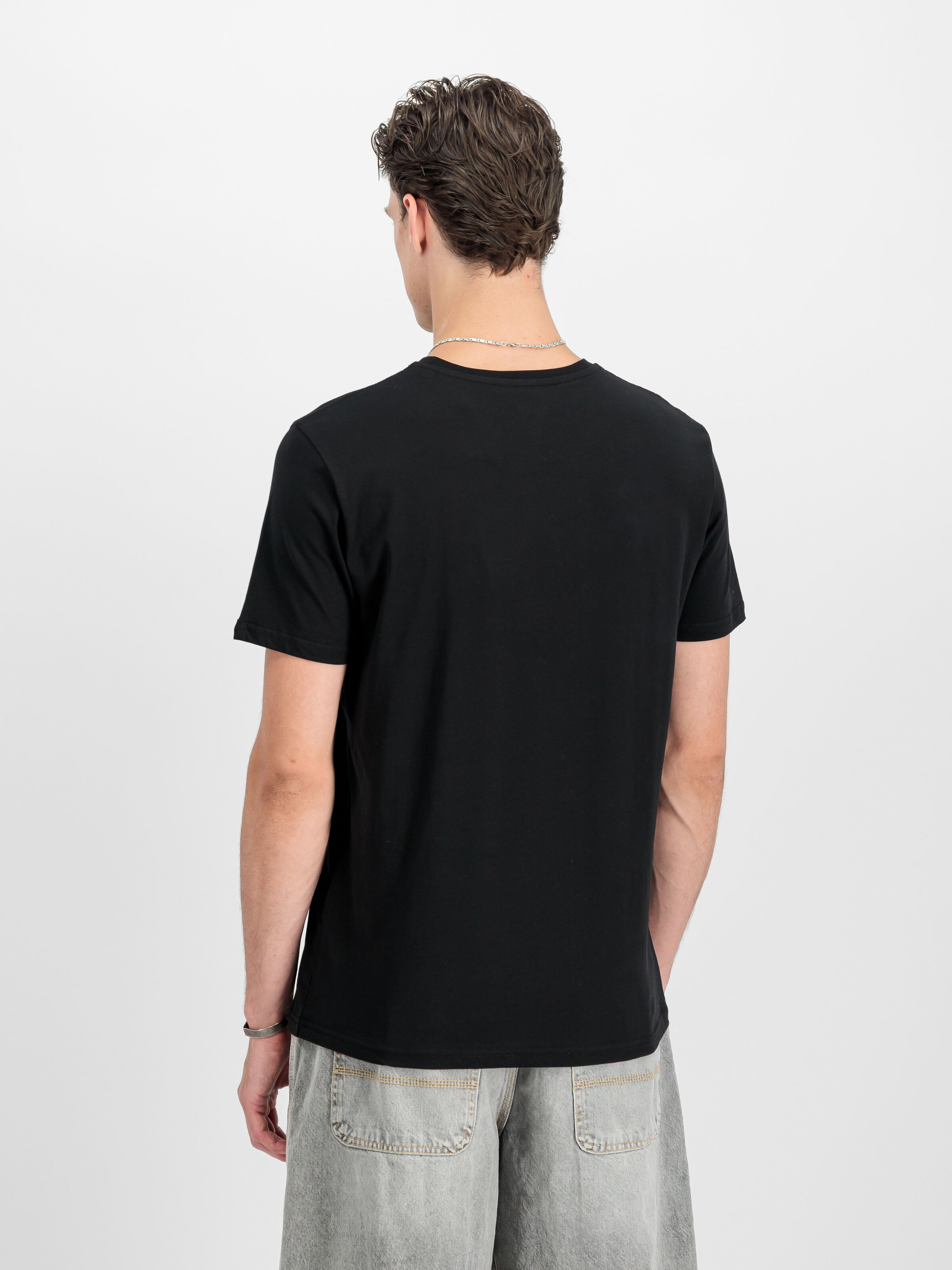 Basic Big Logo Foil Print T-Shirt black/metalsilver 100501FP_530_2_model_00003_189020