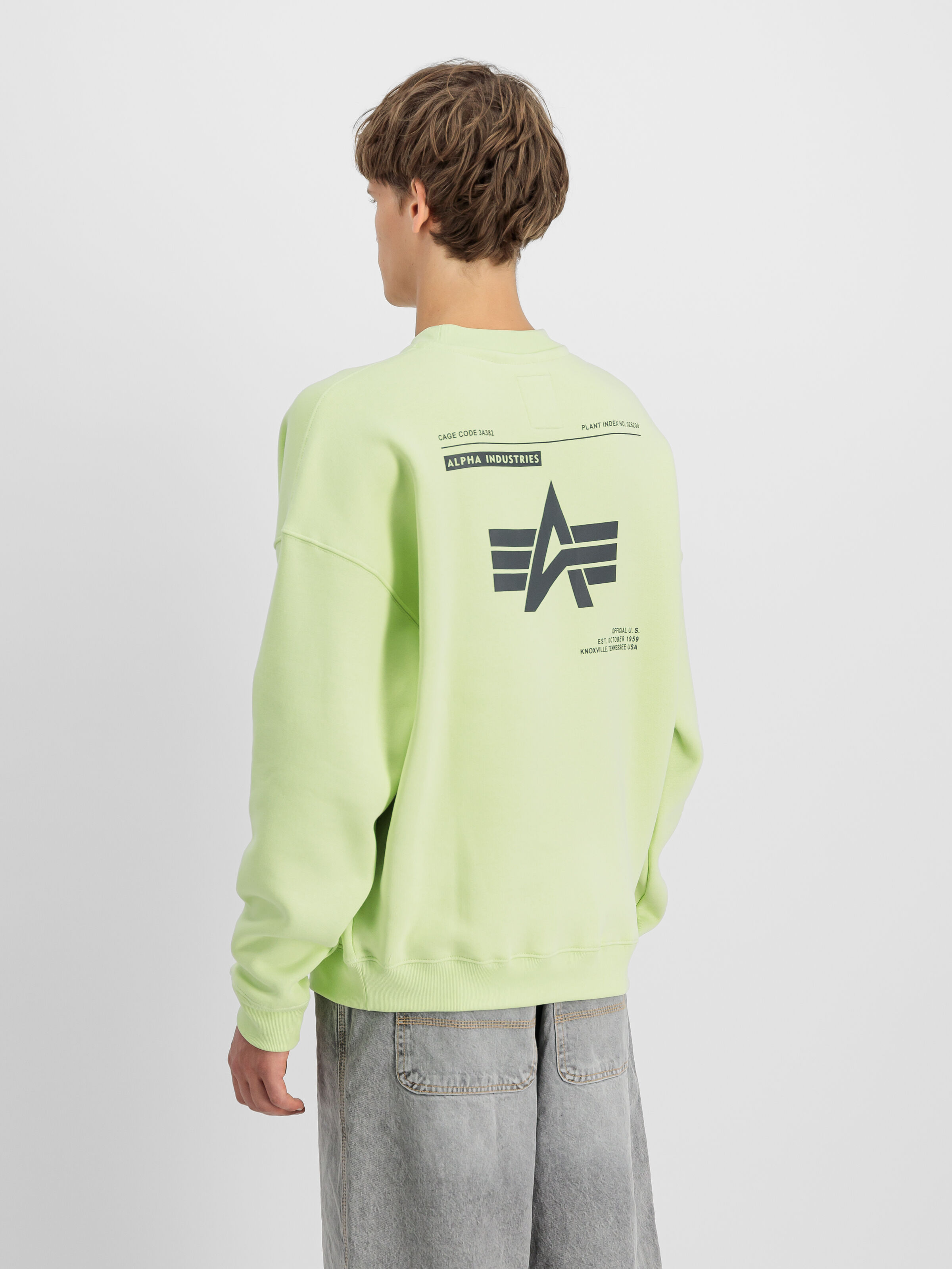 Logo Backprint Sweatshirt Arctic Lime 146304_722_2_model_00004_106353