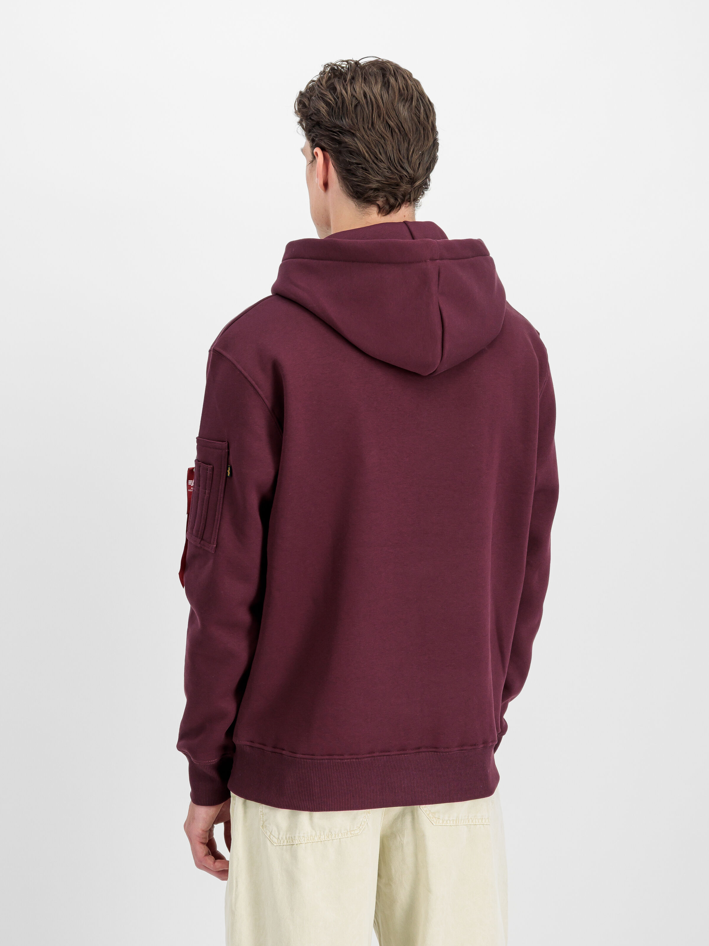 Alpha Puff Print Hoodie dark cherry 146338_608_2_model_00003_184712