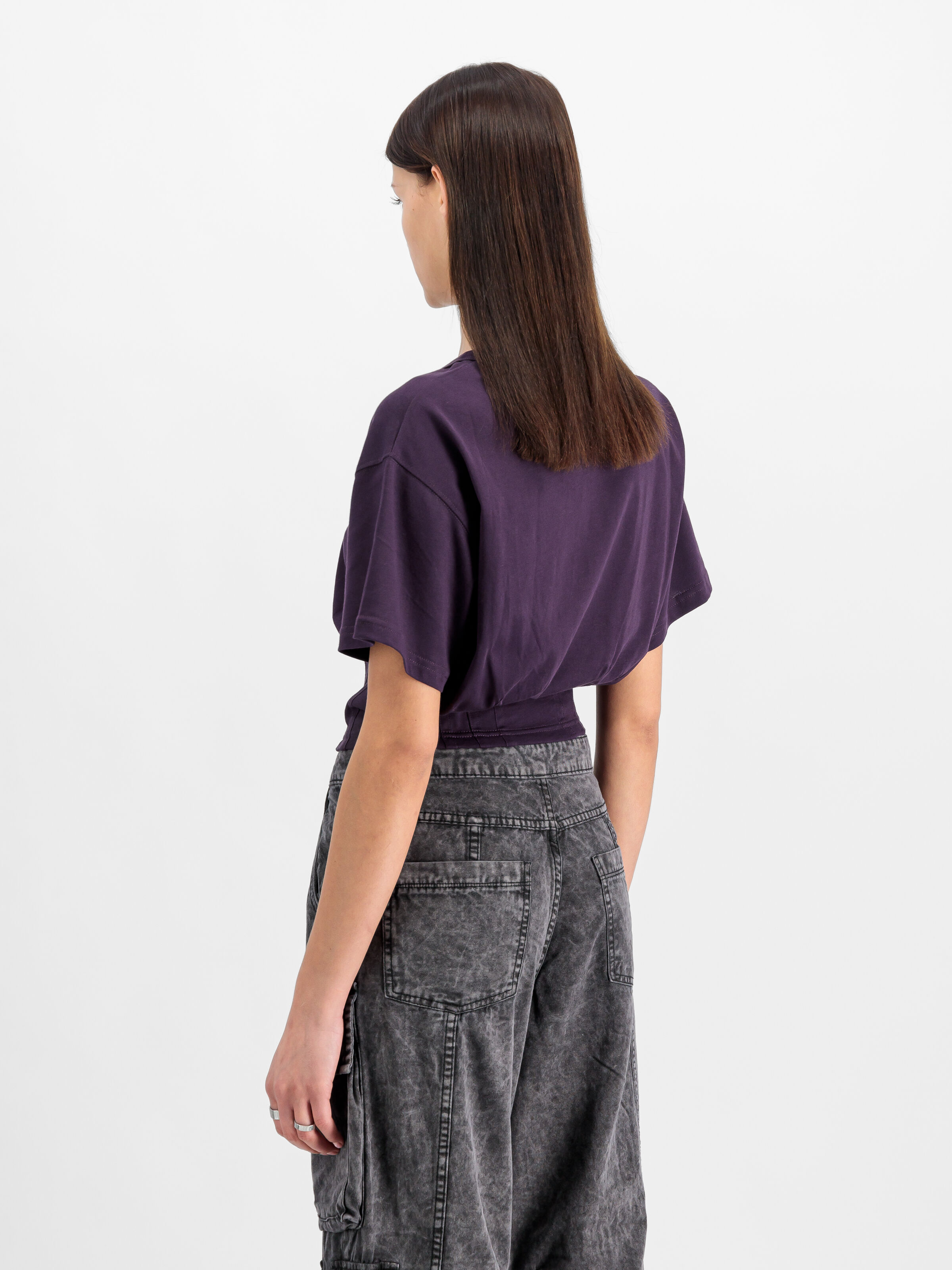 Waisted T-Shirt Women Plum 148070_719_2_model_00004_103673