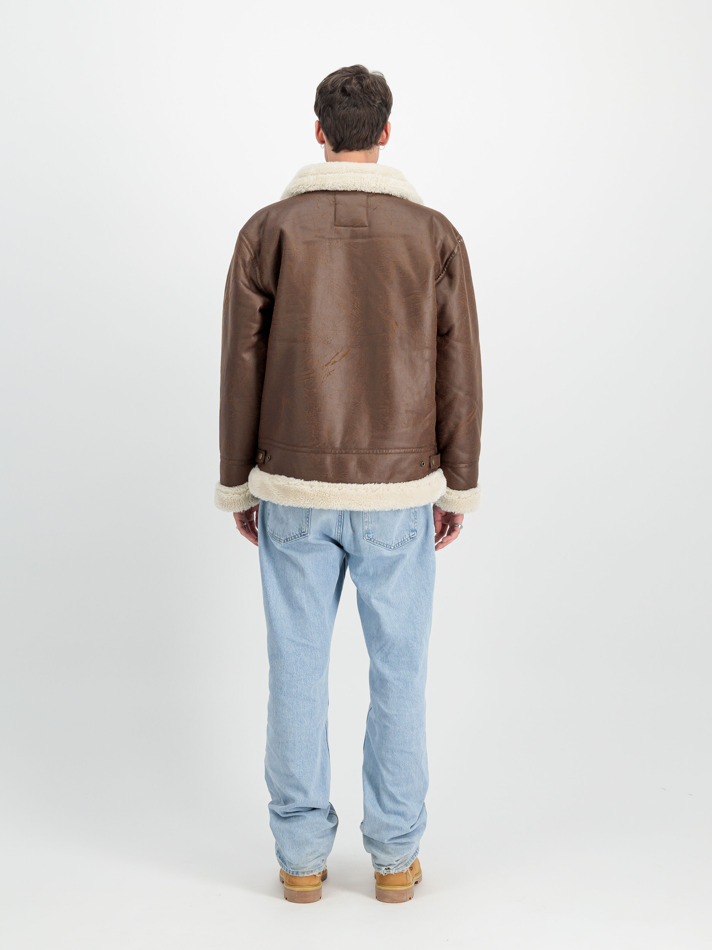 B-3 Faux Leather Bomber Jacket brown 143106_20_2_model_00002_122449