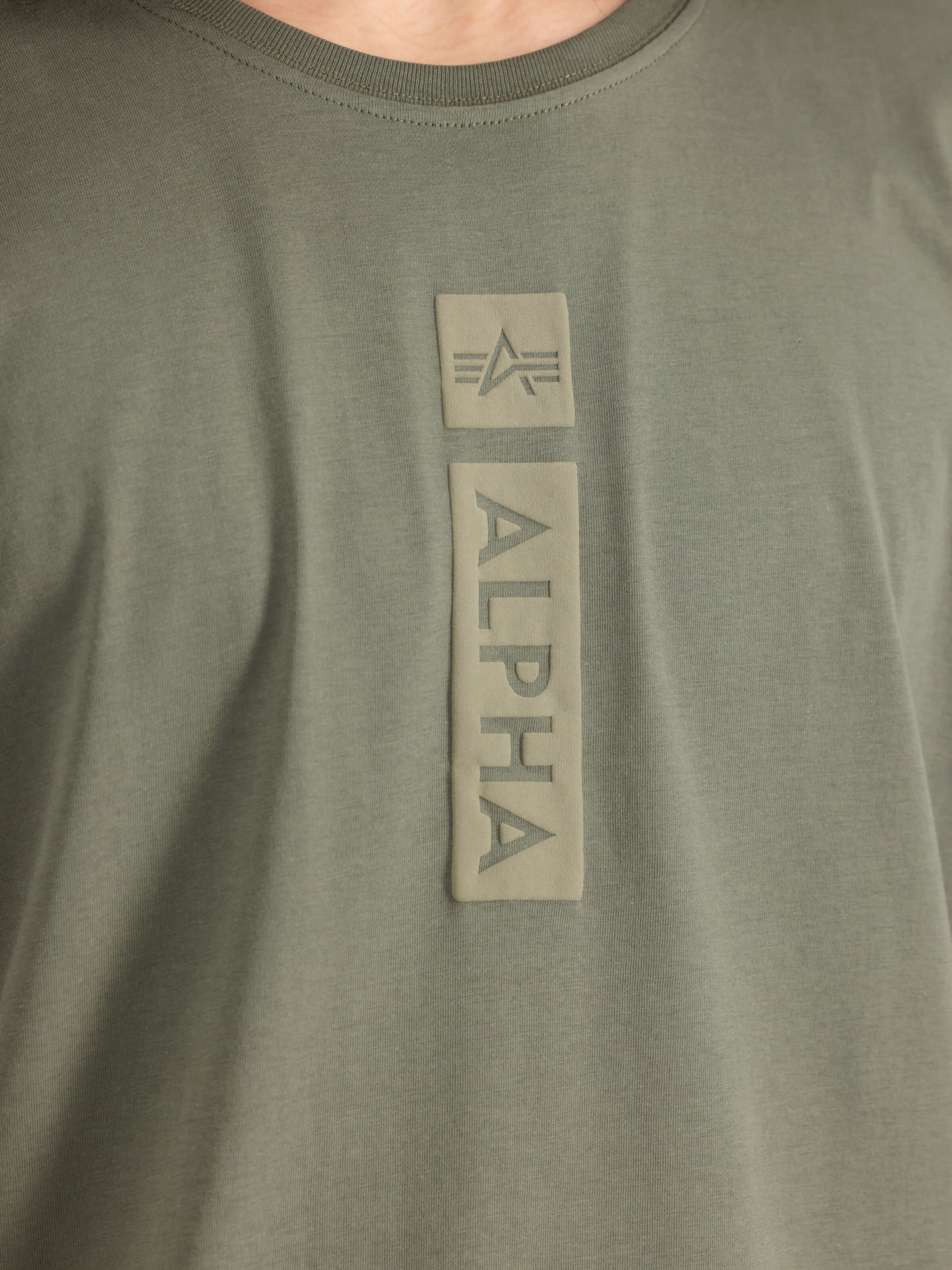 Alpha Puff Print T-Shirt dark olive 146509_142_3_detail_00001_118676
