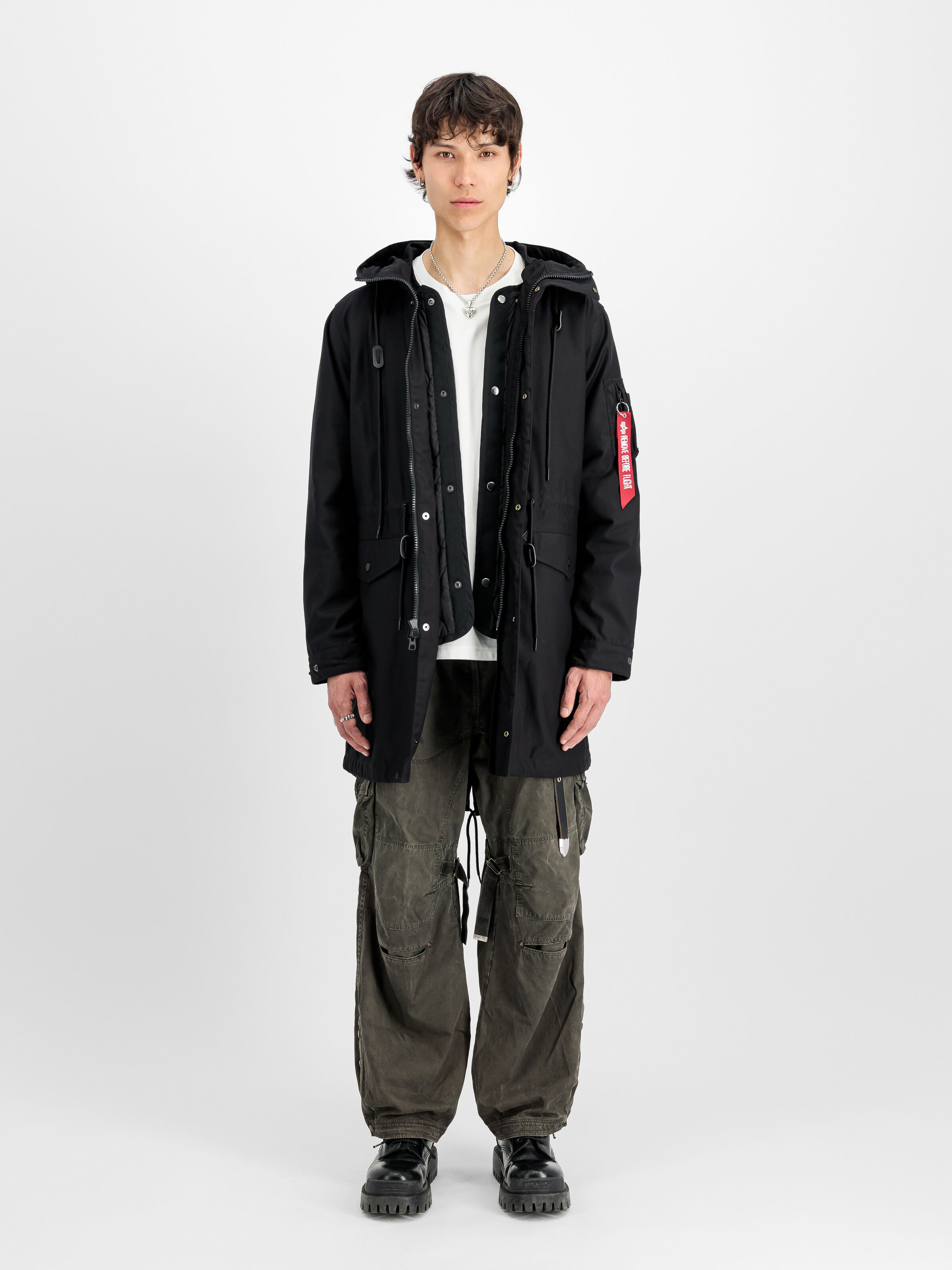 Studio M-51 Fishtail Backprint (2in1) Field Jacket black 258112_03_2_model_00001_173389