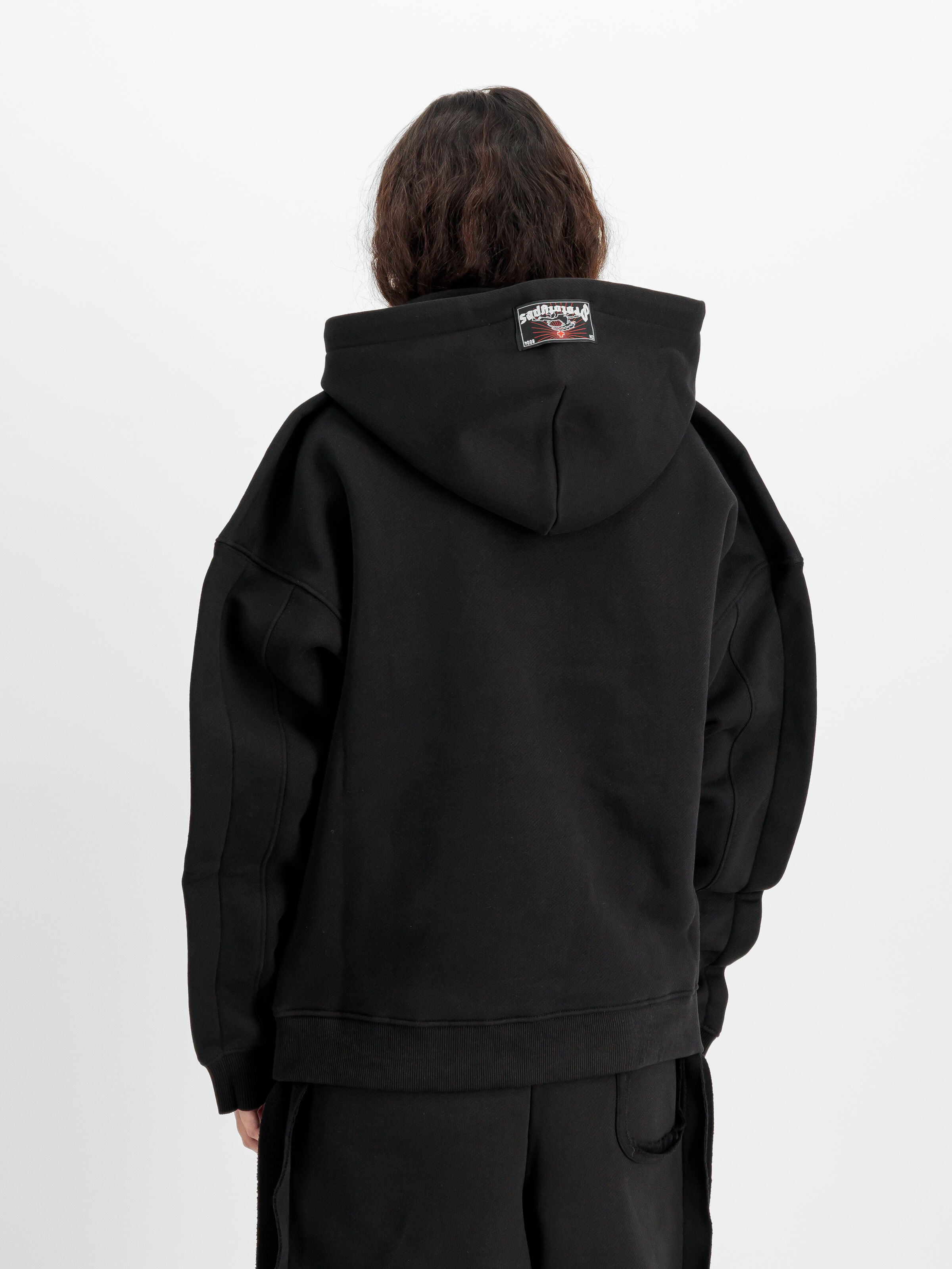 ALPHA x PROTOTYPES Outline Hoodie black 258364_03_2_model_00006_224070