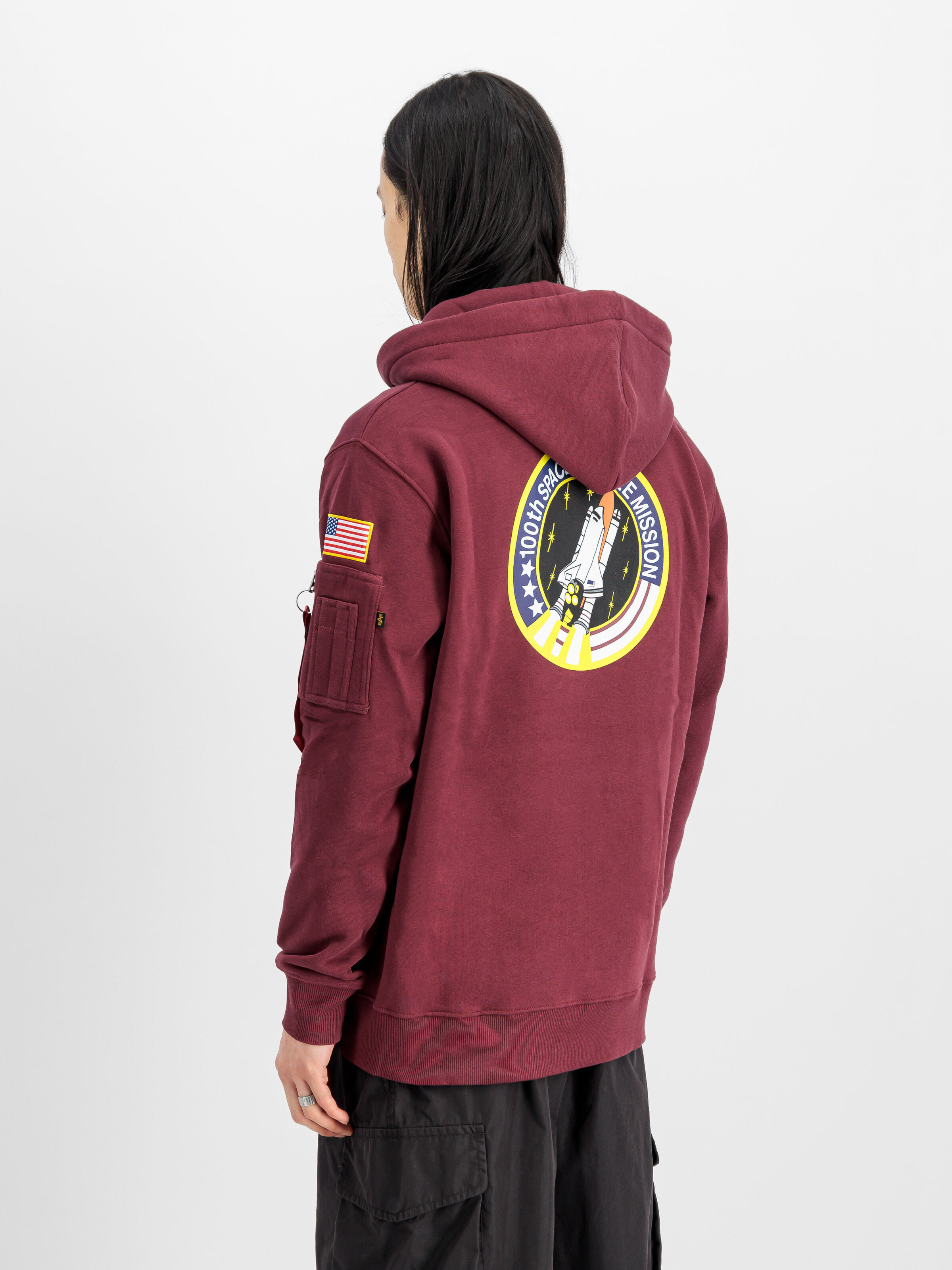 Space Shuttle SMU Hoodie burgundy 128814_184_2_model_00004_145646