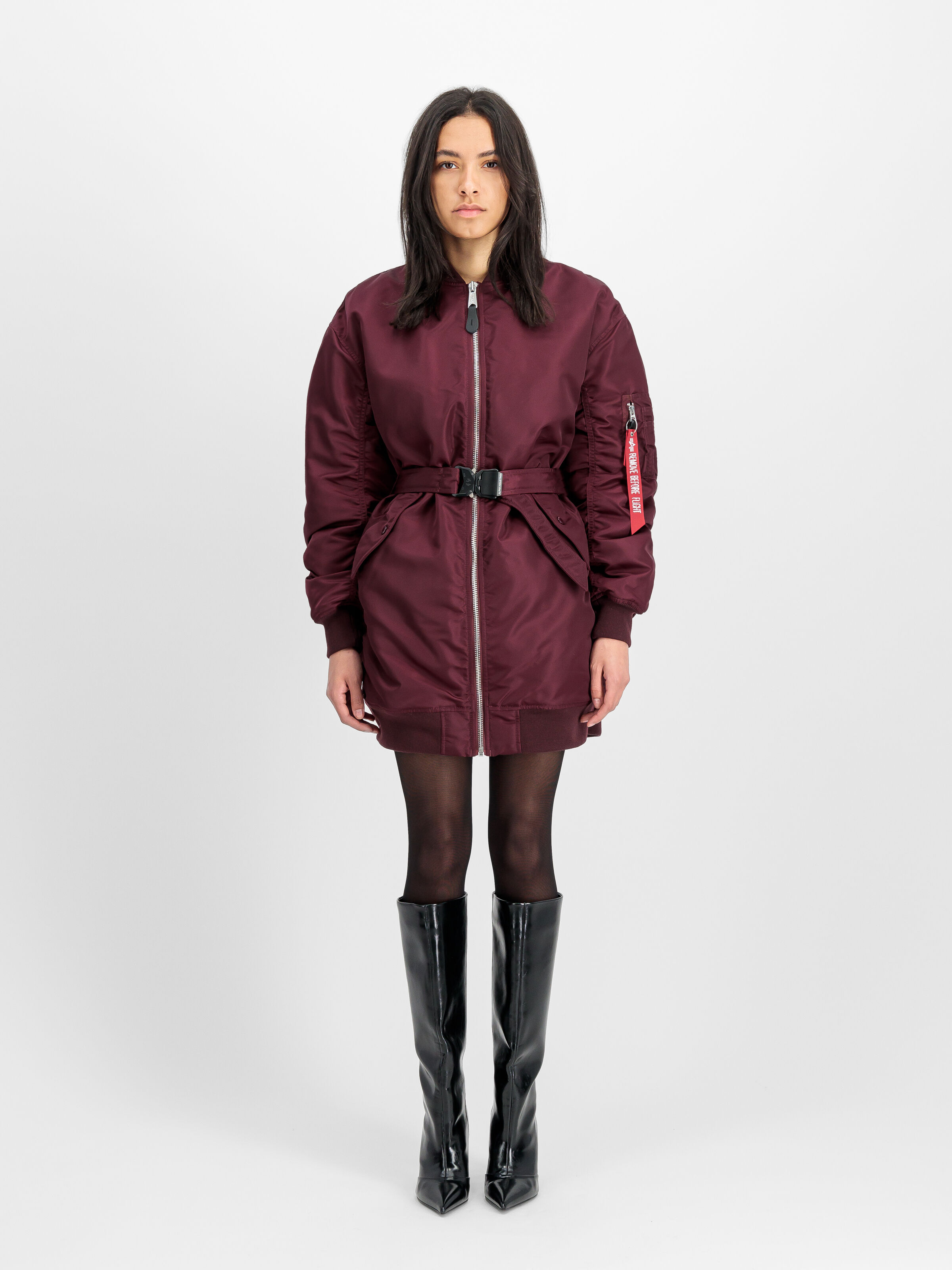 MA-1 Coat Bomber Jacket Women dark cherry 258011_608_2_model_00001_165289