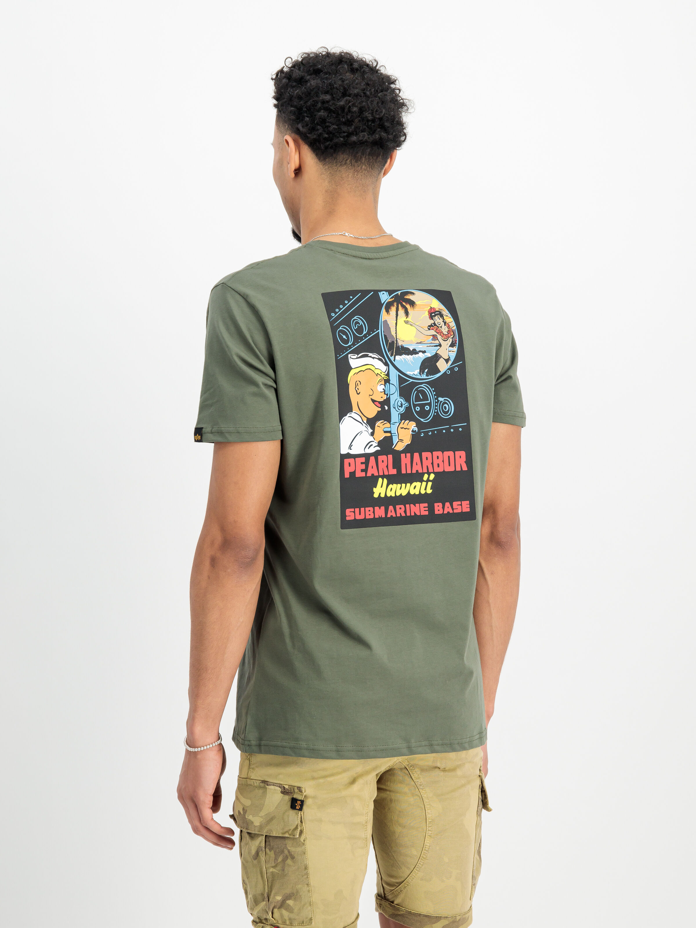 Pearl Harbor Backprint T-Shirt dark olive 156524_142_2_model_00003_152514