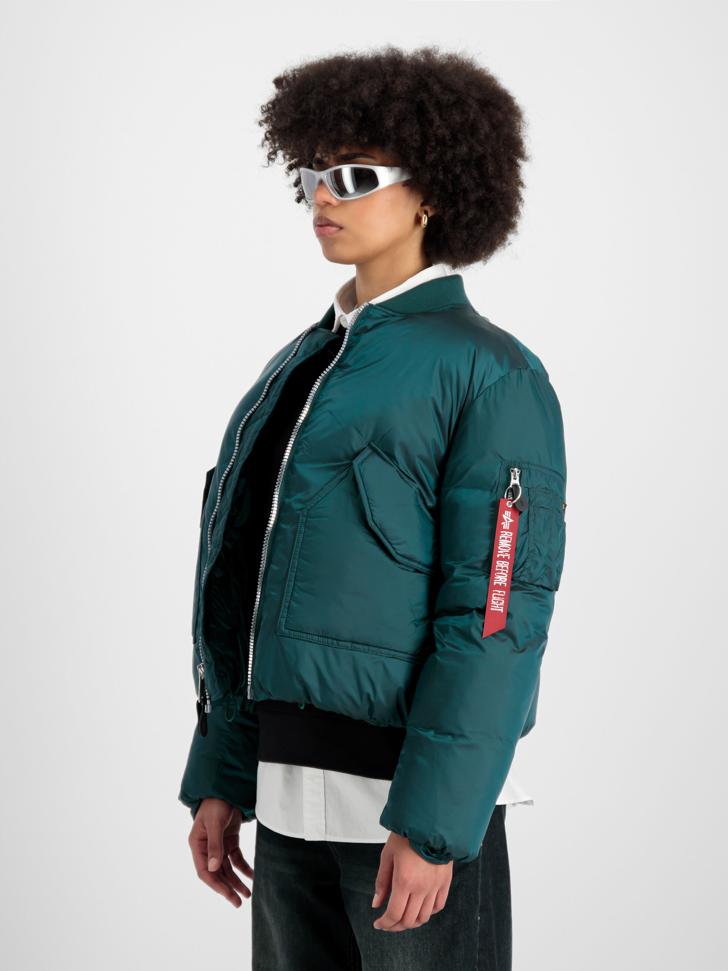 MA-1 Padded Bomber Jacket Women Force Green 148004_720_2_model_00003_99493