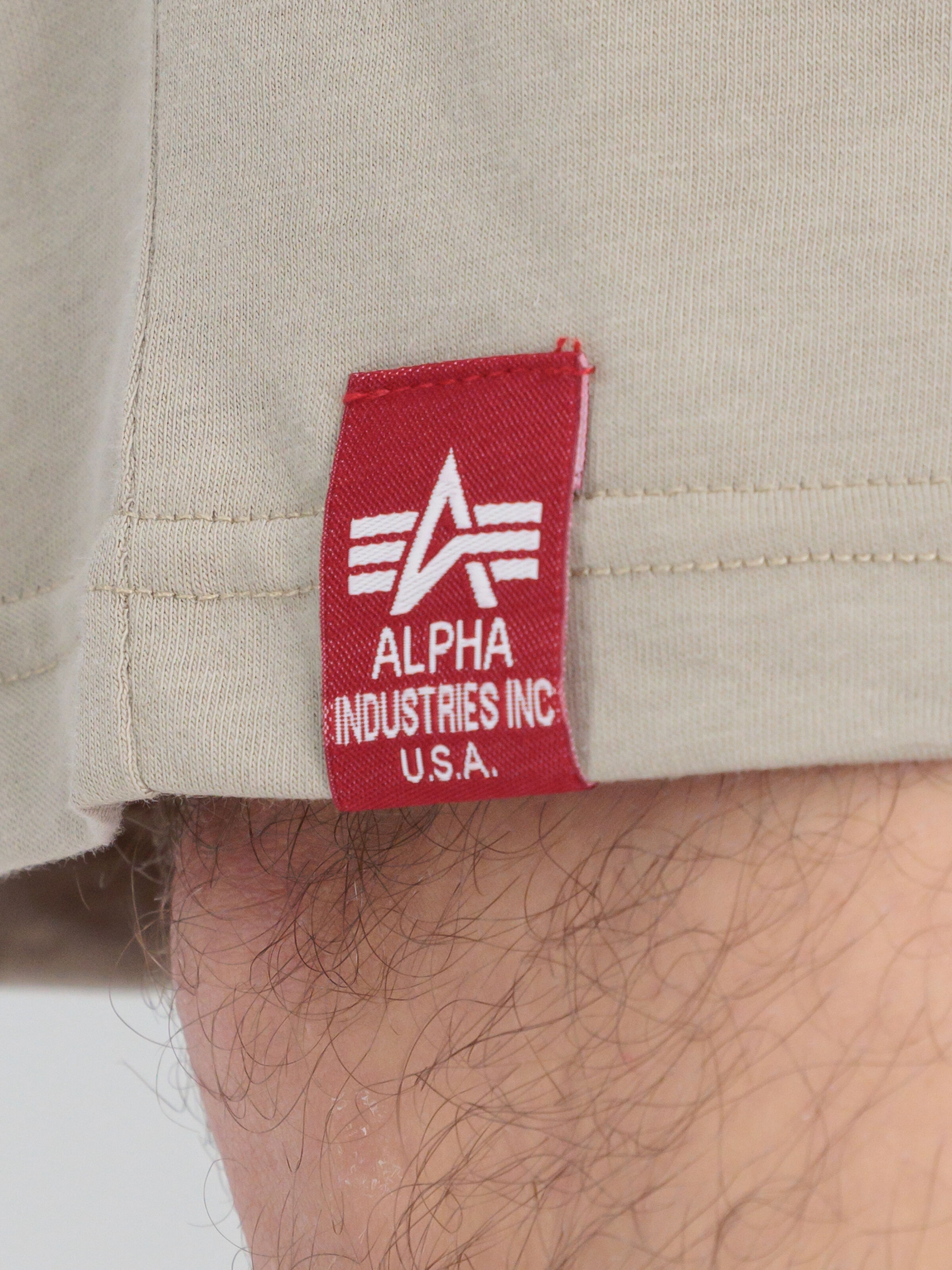 Alpha Jersey Short vintage sand 116366_679_alpha_industries_alpha_jersey_short_005_182477