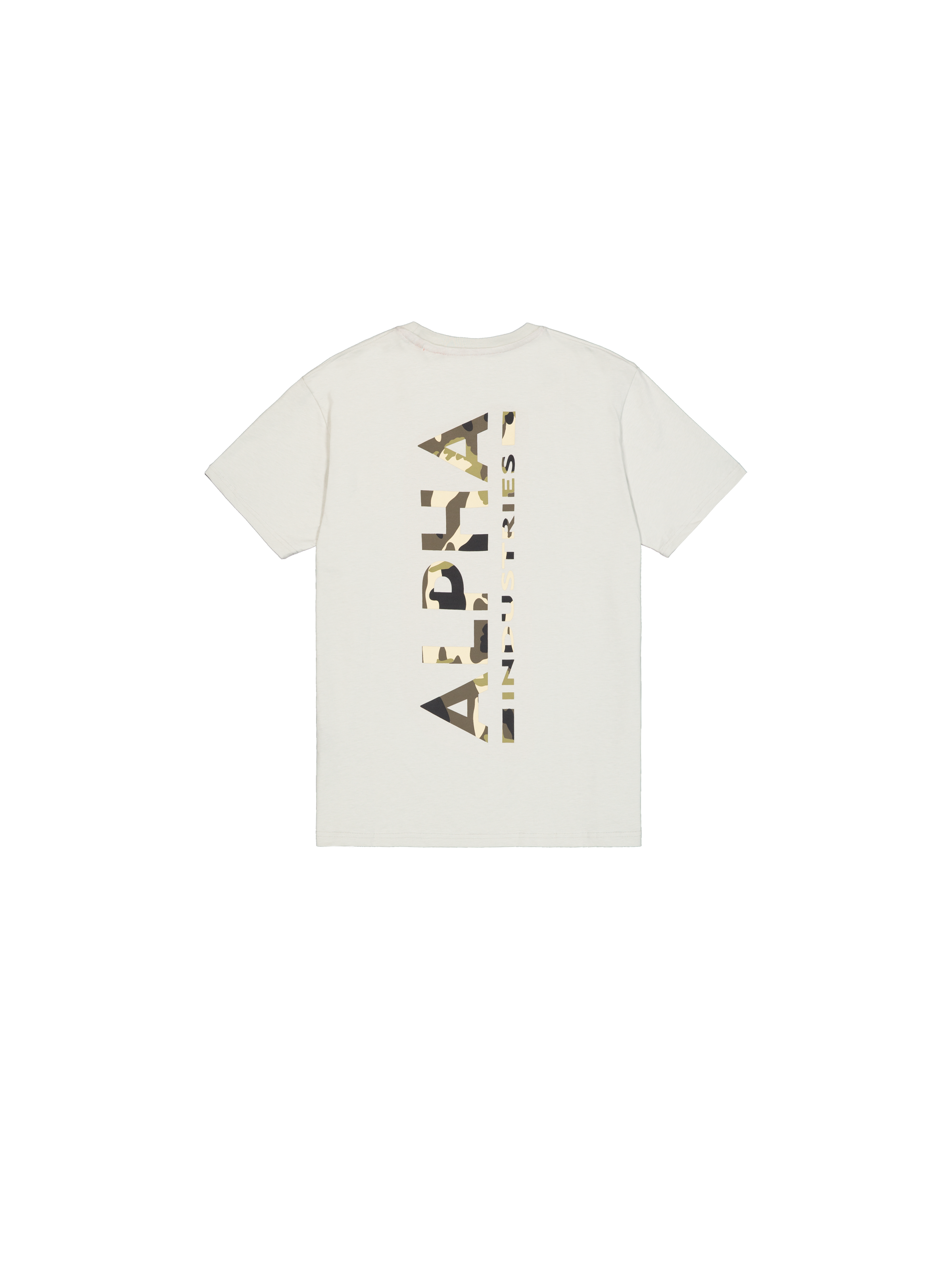 Backprint Camo Print T-Shirt stone 128507CP_10_1_flatlay_00002_174814