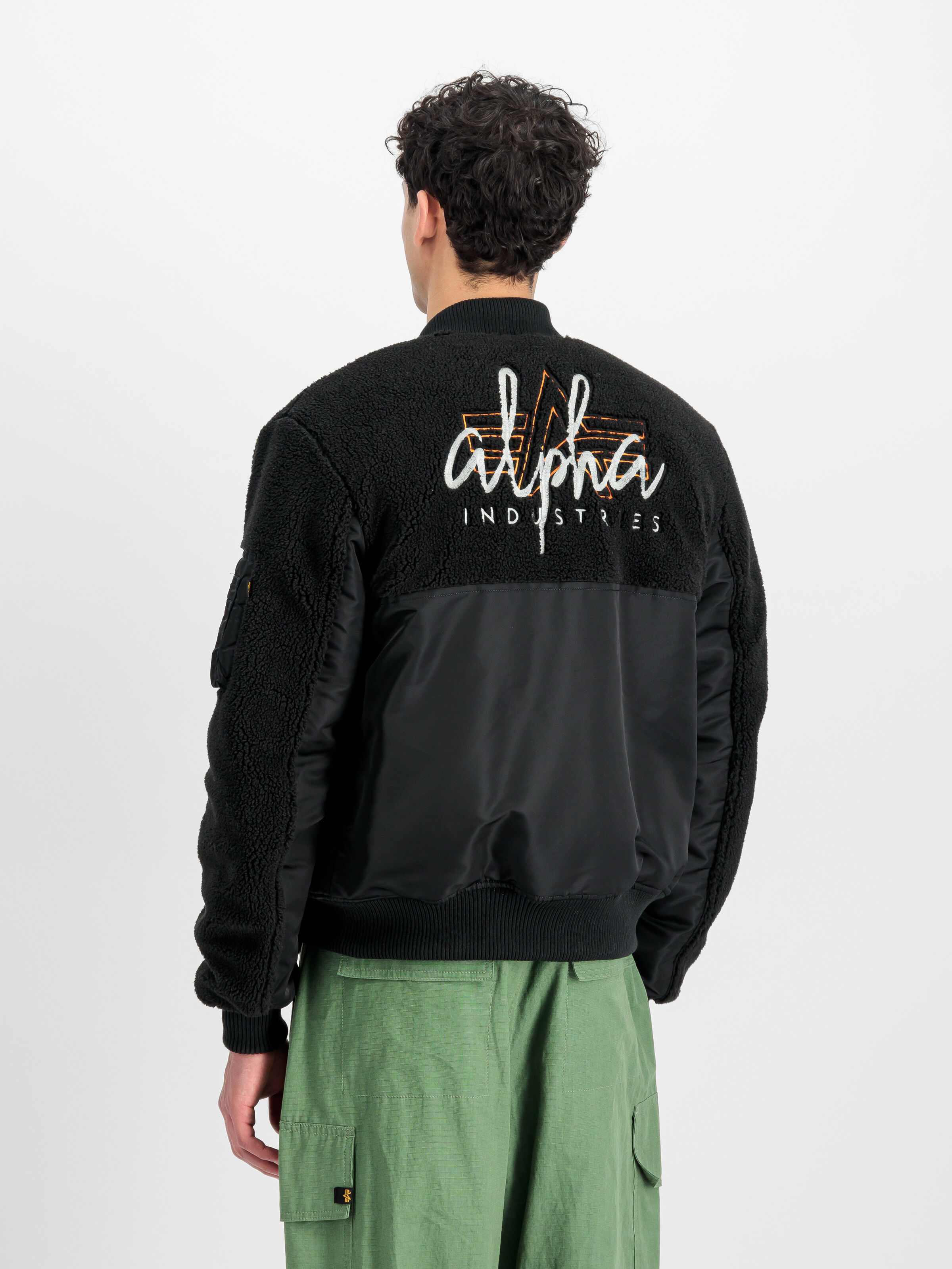 MA-1 Teddy Bomber Jacket black 258118_03_2_model_00003_163112