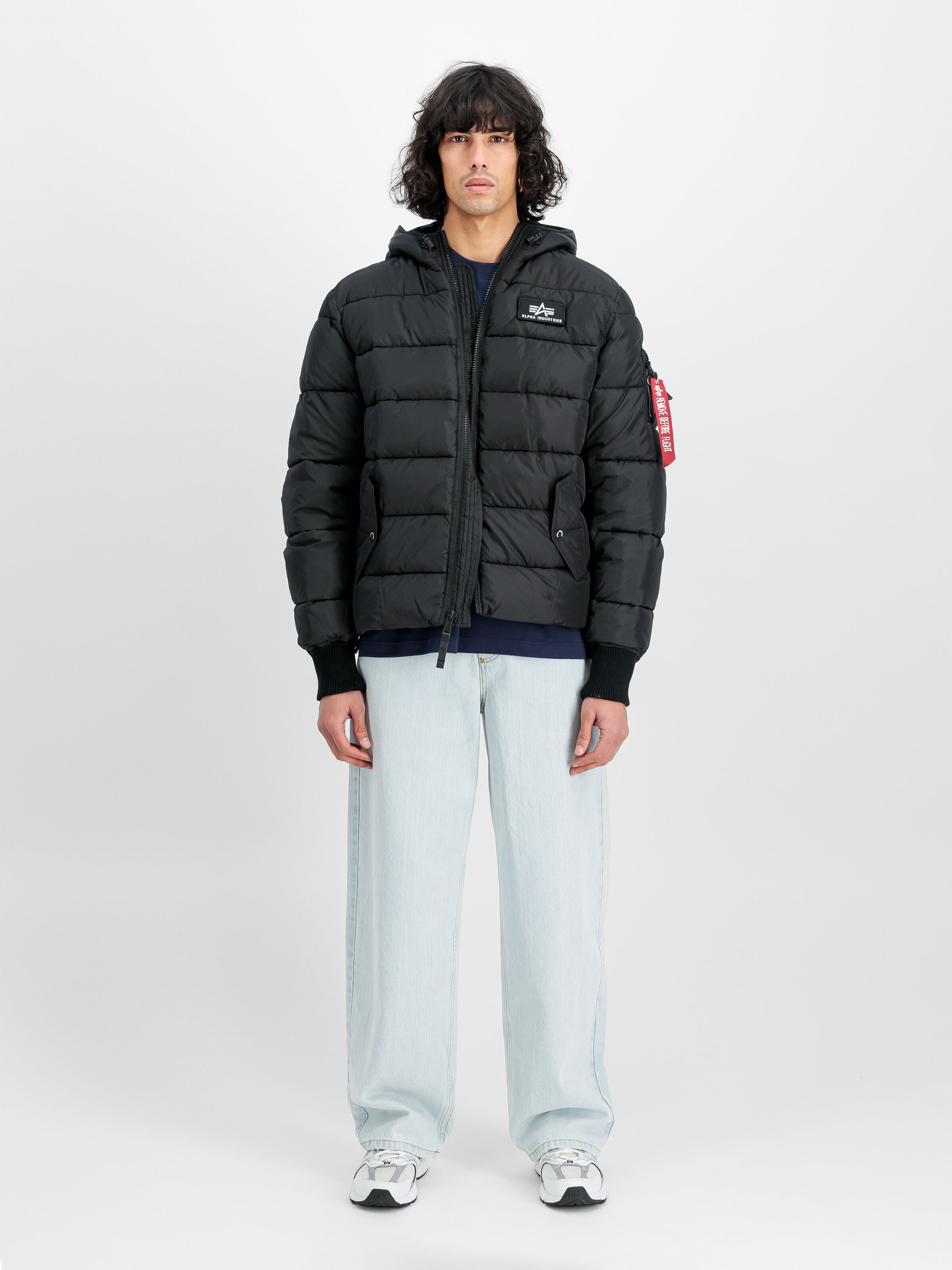 Hooded Puffer Alpha Faux Down Winter Jacket black 118113_03_2_model_00001_128366