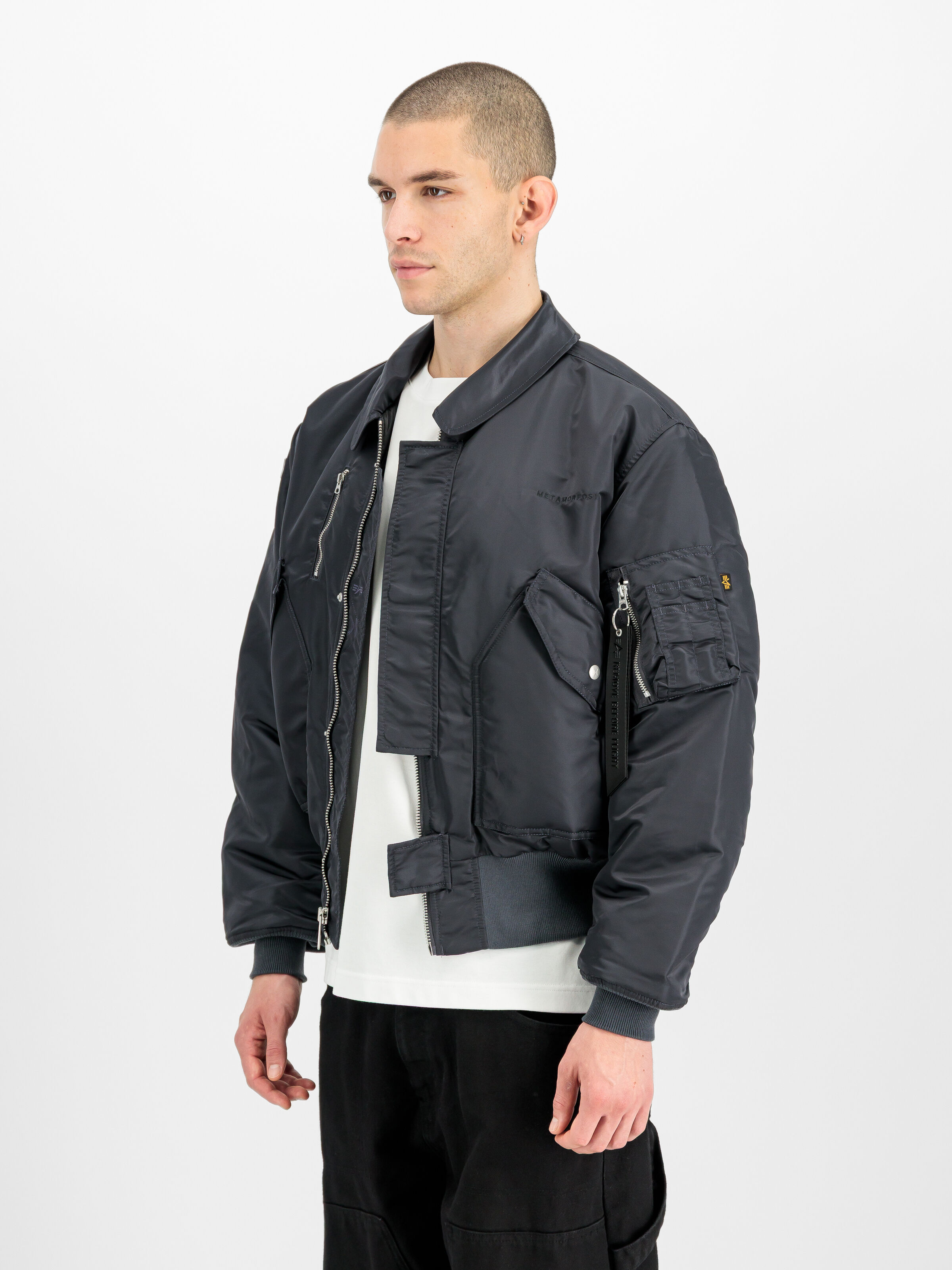 ALPHA x METAMORFOSI CWU Loose Bomber Jacket iron grey 776100_466_2_model_00002_247211