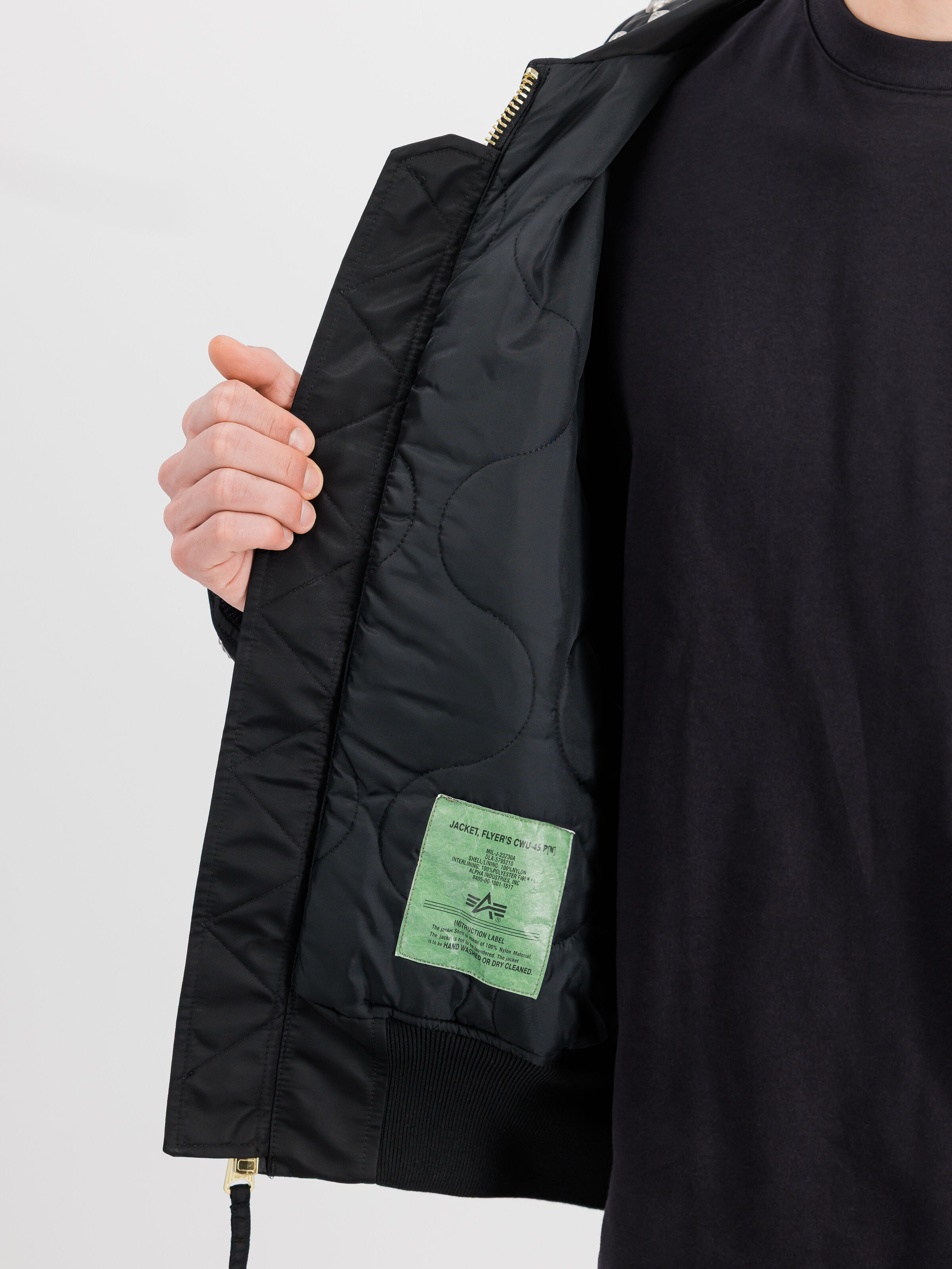 ALPHA x THUG CLUB CWU-45P ALL OVER RIVET Bomber Jacket black 258151_03_3_detail_00001_209964