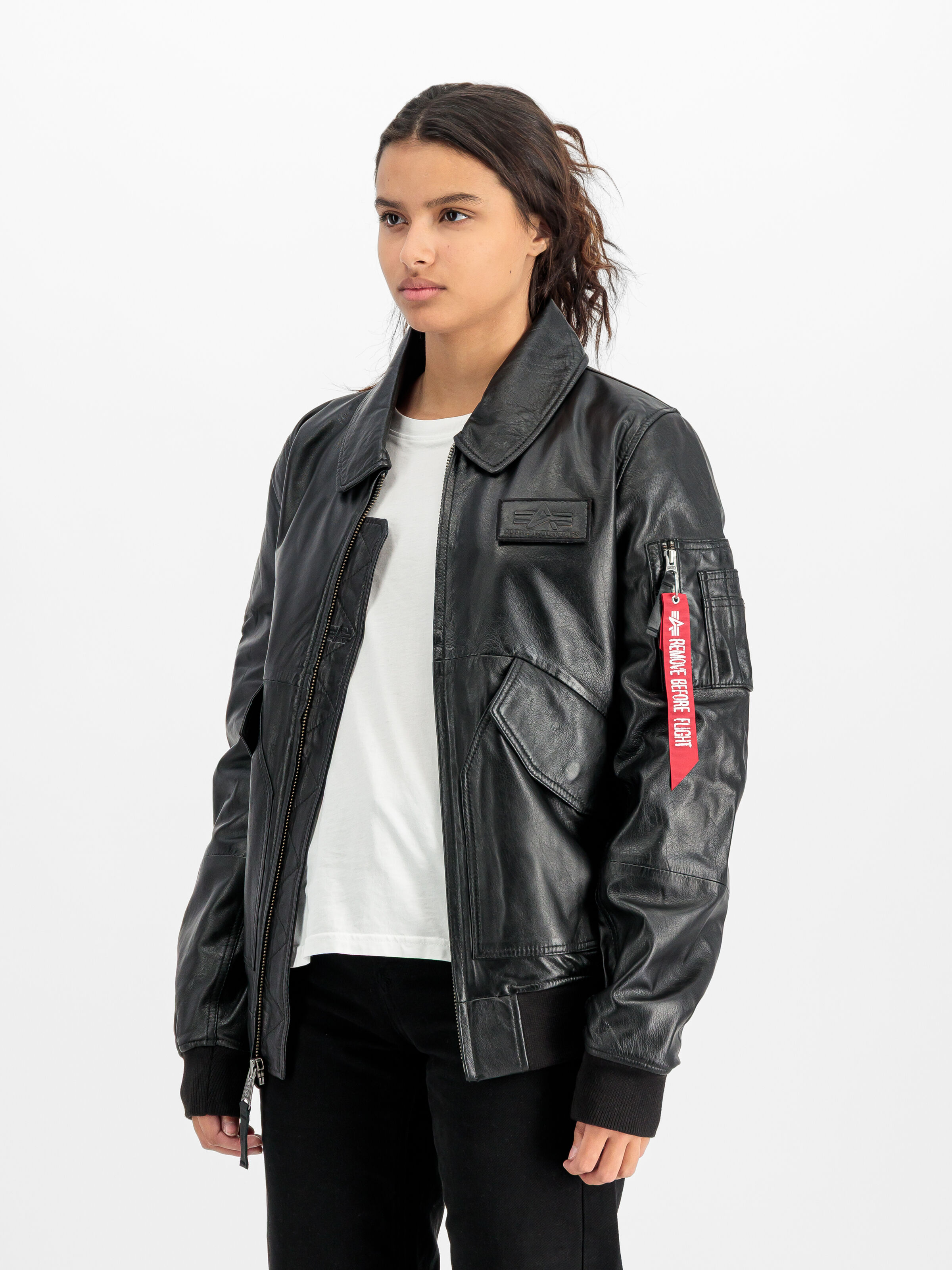 CWU-45/P Leather Bomber Jacket black 266106_03_2_model_00006_223822