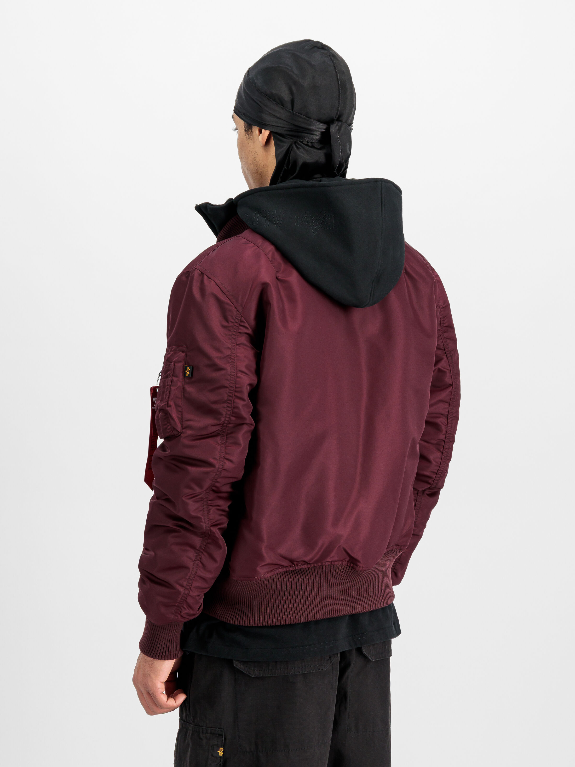 MA-1 D-Tec Hood Bomber Jacket dark cherry 183110_608_2_model_00003_166522