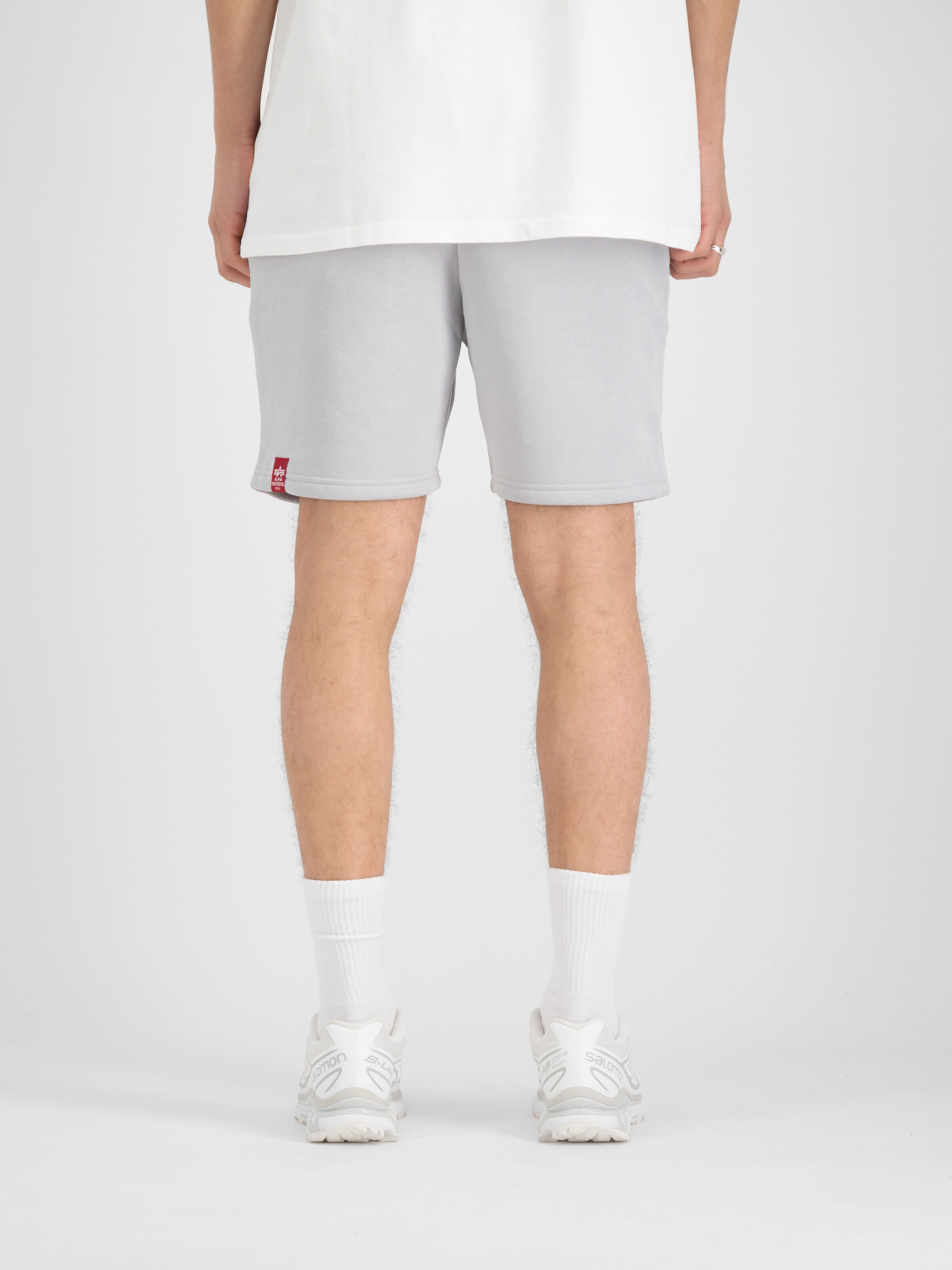 Alpha Puff Print Short pastel grey 146365_666_2_model_00008_149465