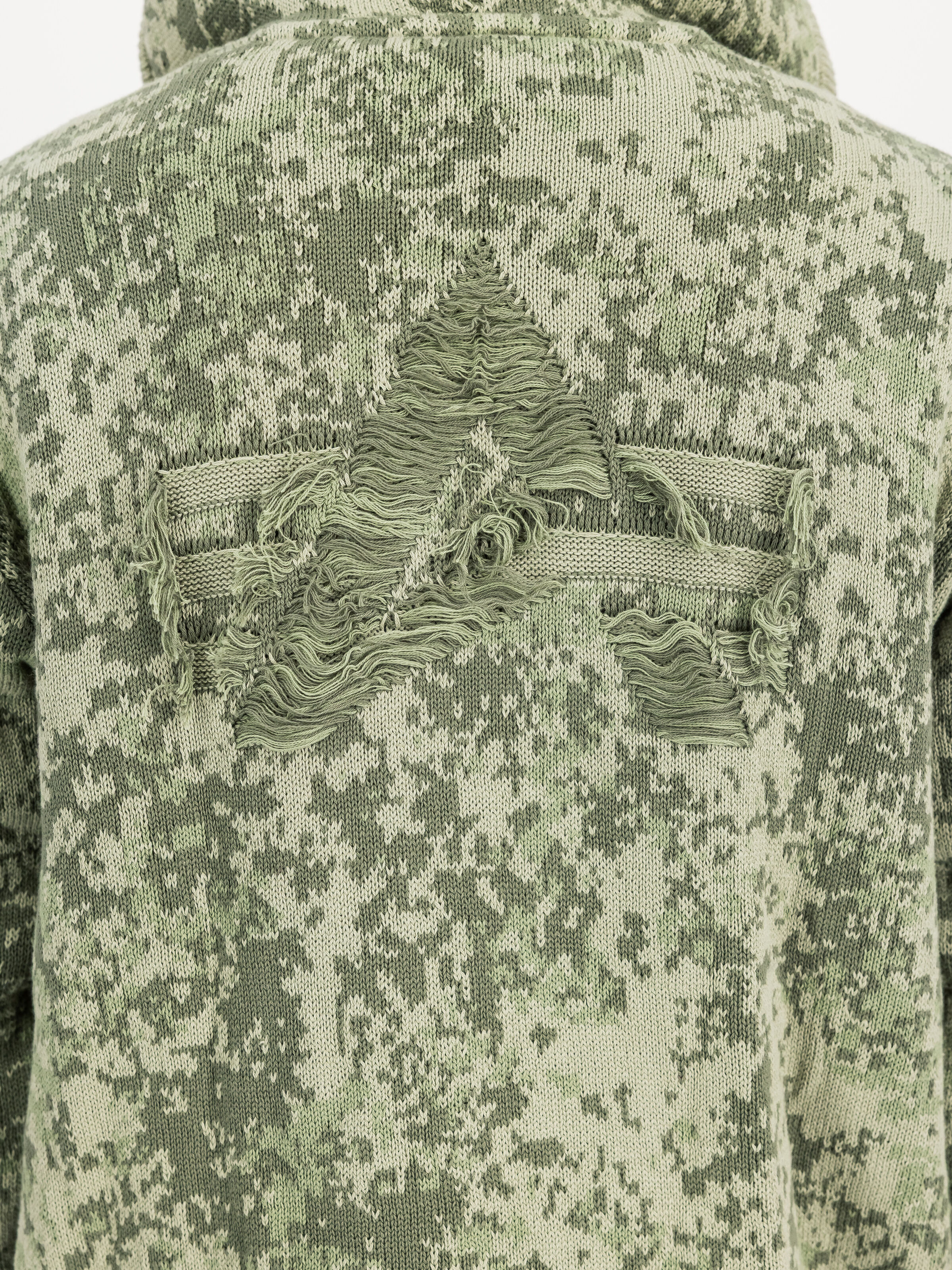 Distressed Knit Hooded Jacket M48 forest camo 268404_905_3_detail_00001_243852
