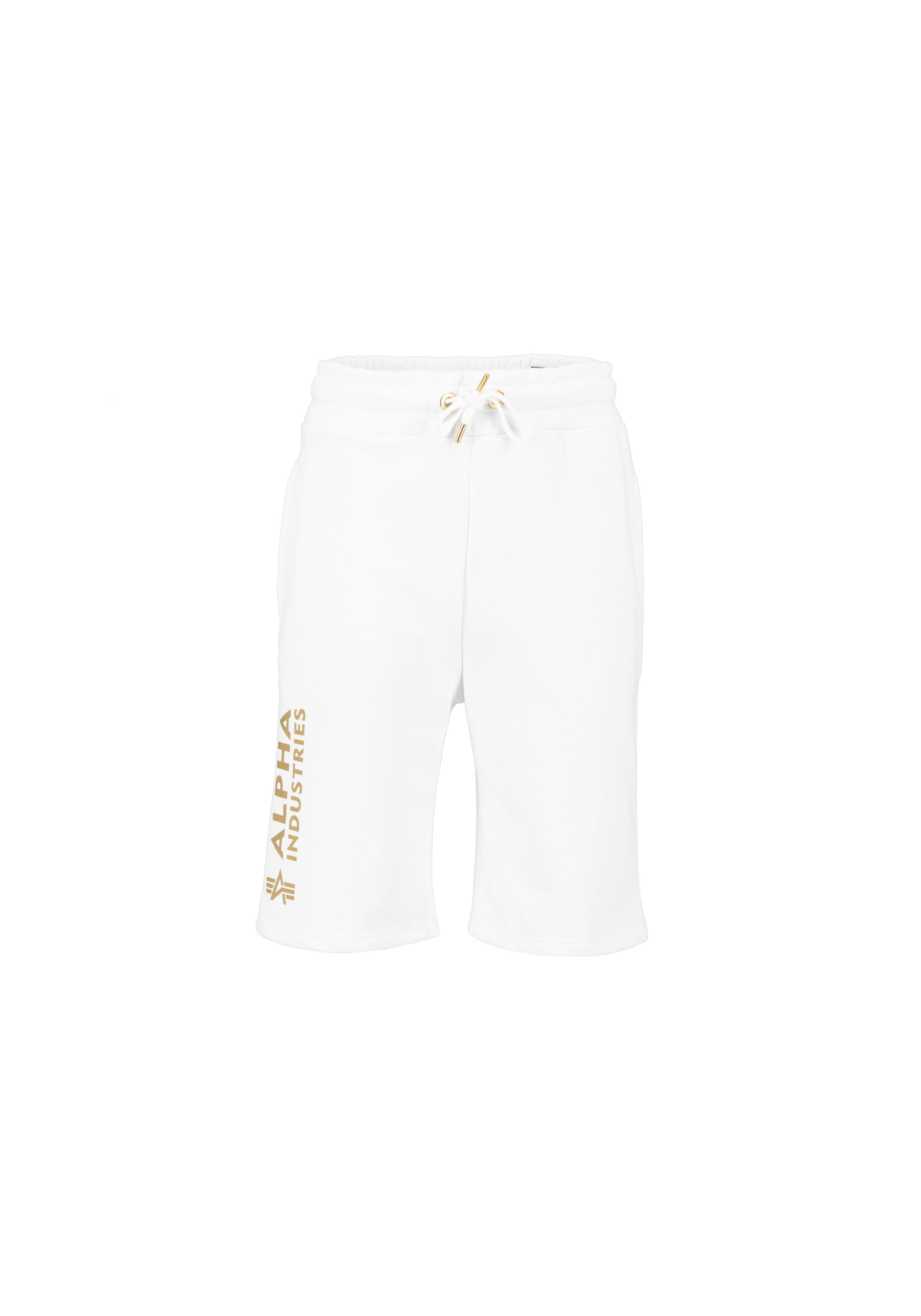 Basic Alpha Industries Foil Print Short white/yellow gold 116364FP_590_alpha_industries_basic_short_al_foil_print_bust_front_123784.jpg