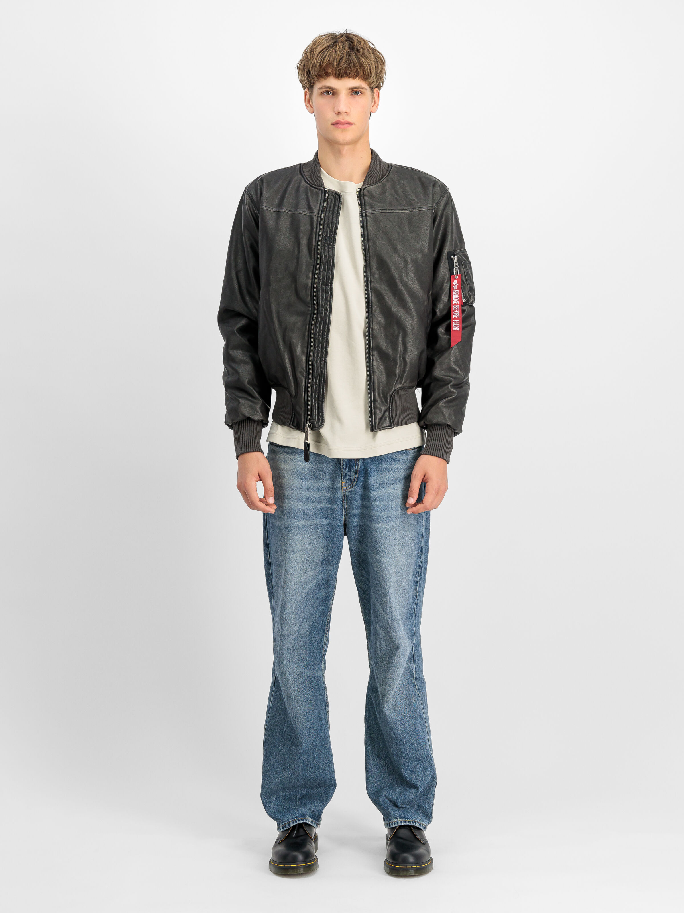 MA-1 Faux Leather Vintage Bomber Jacket black 148131_03_2_model_00001_107520