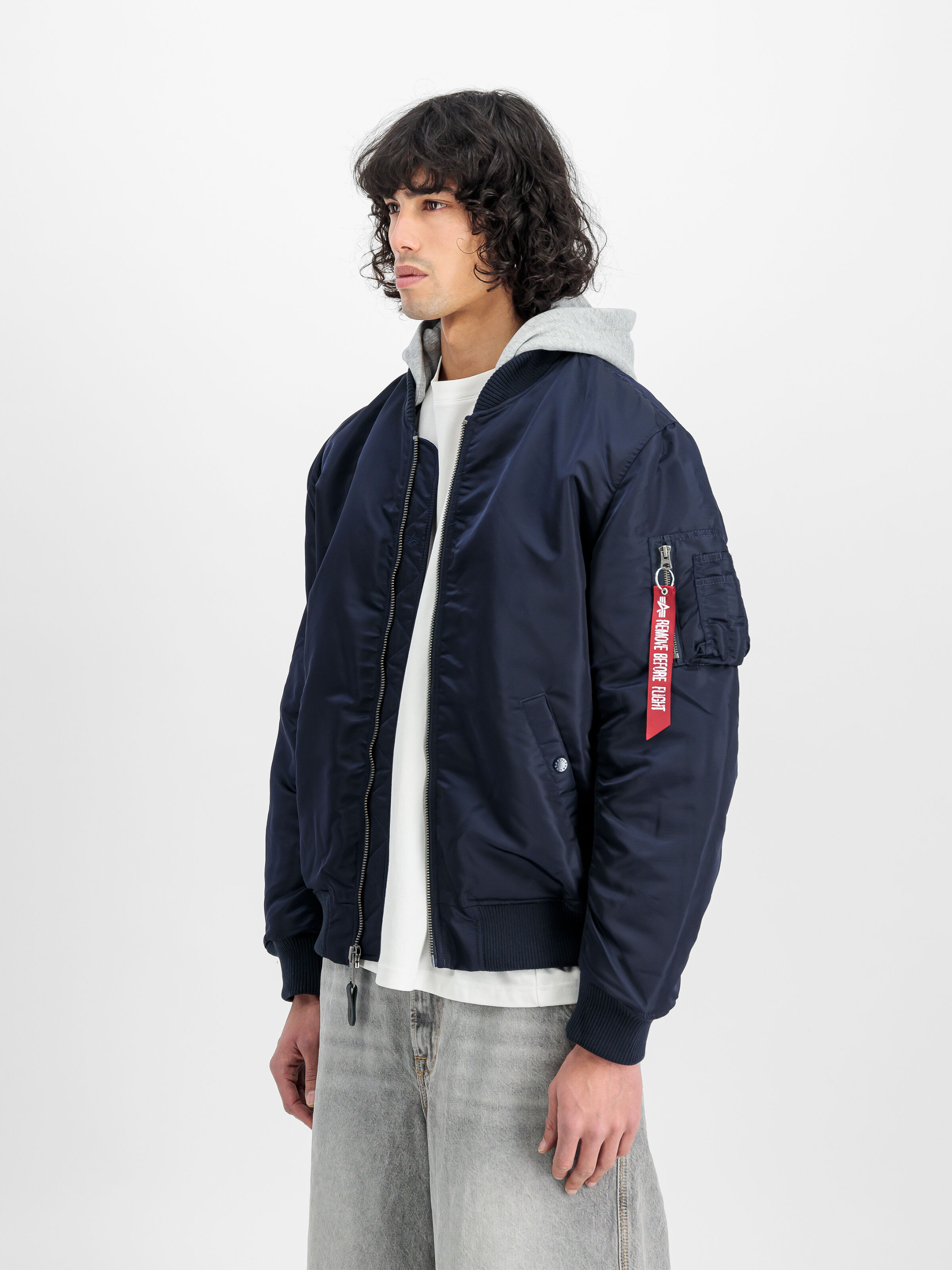 MA-1 Zip Hood Back Embroidery Bomber Jacket ultra navy 138105_697_2_model_00003_129166