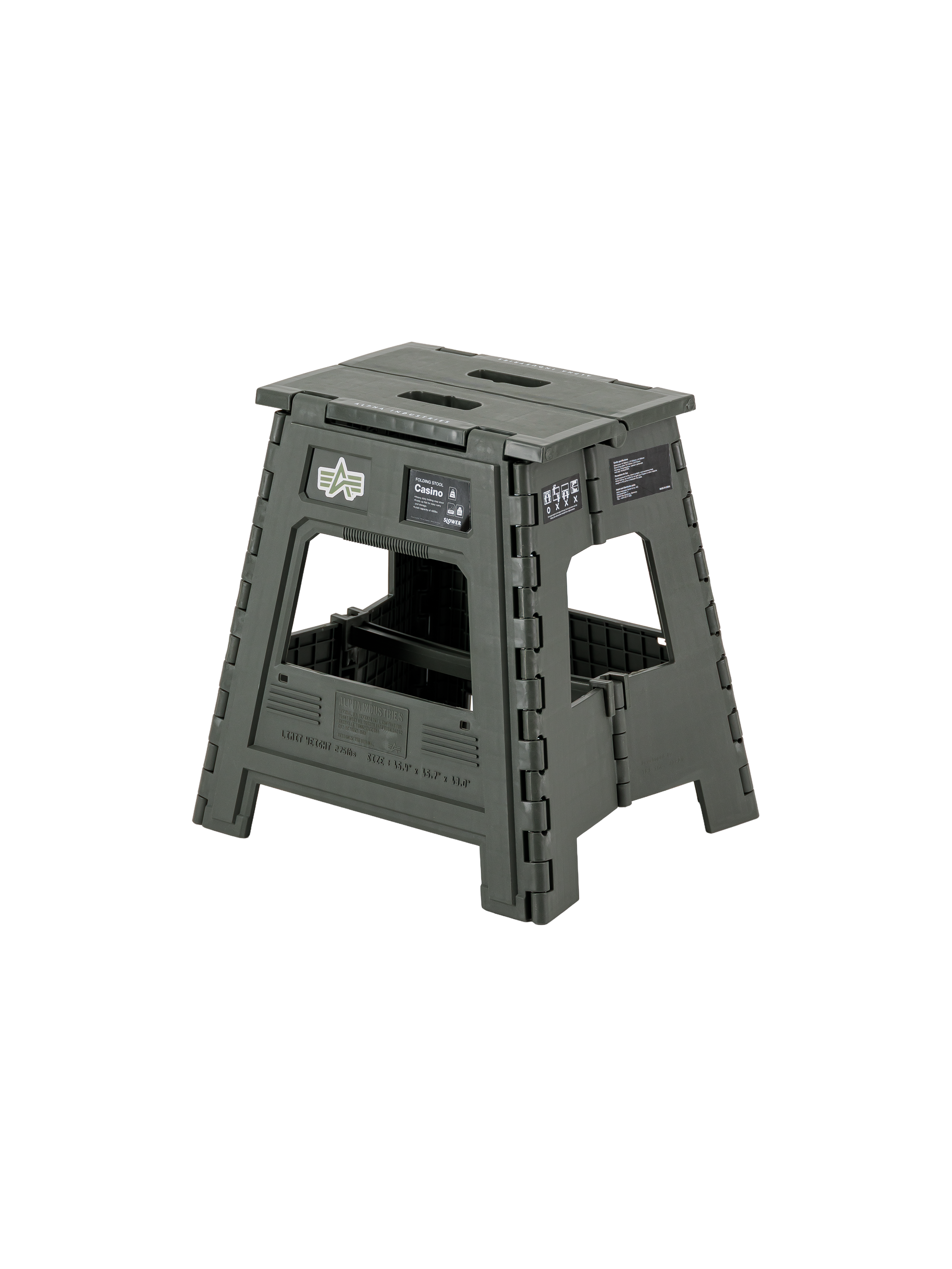 Alpha Cage Logo Foldable Stool sage-green 266970_01_1_flatlay_00001_200224.png