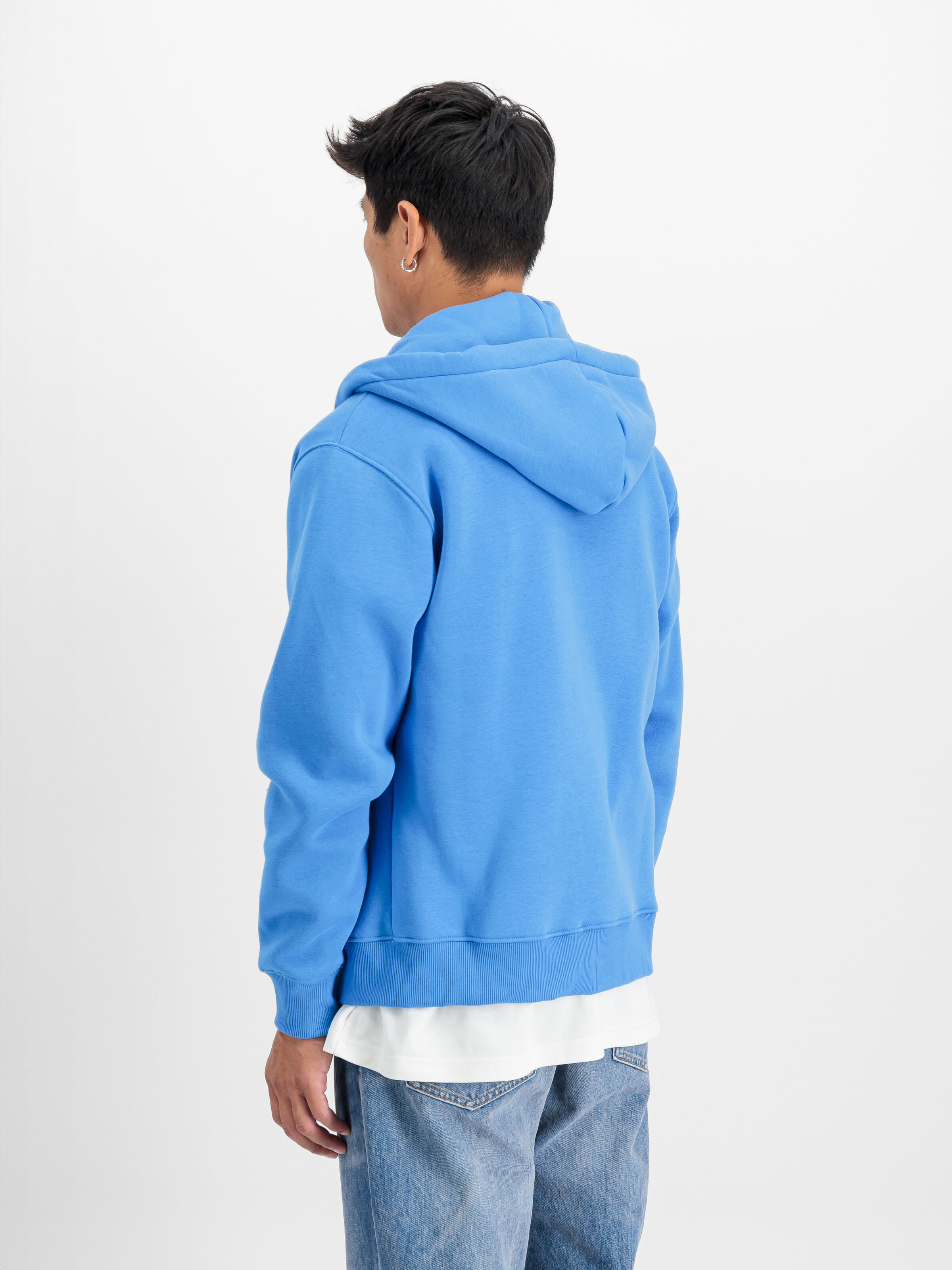 Basic Small Logo Zip Hoodie mediteranian blue 118342_737_2_model_00004_118625