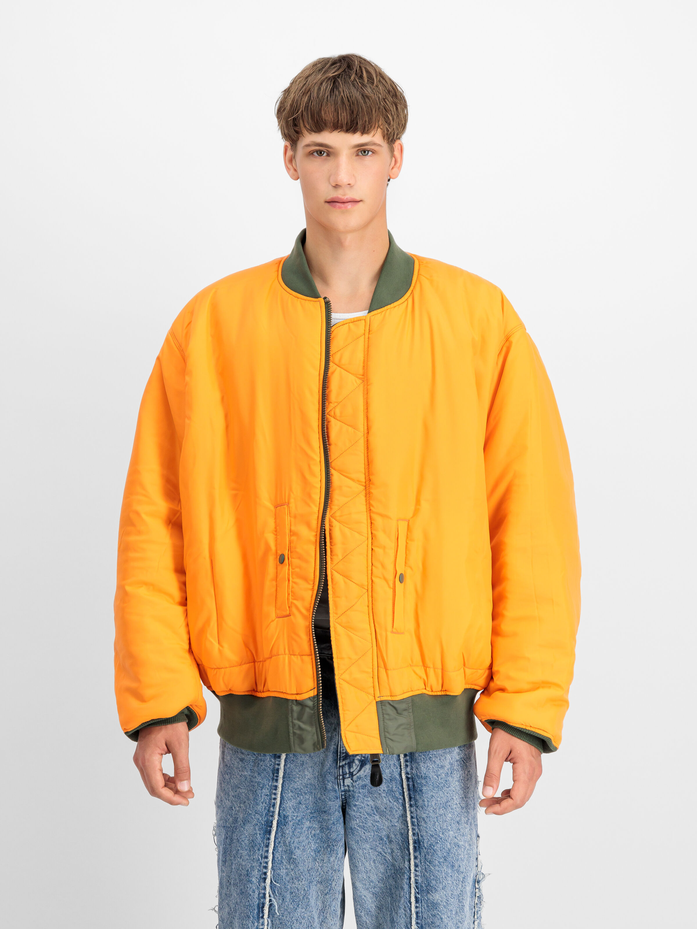 ALPHA X MASTERMIND PATCHWORK MA-1 Bomber Jacket olive 148155_11_3_detail_00001_104048