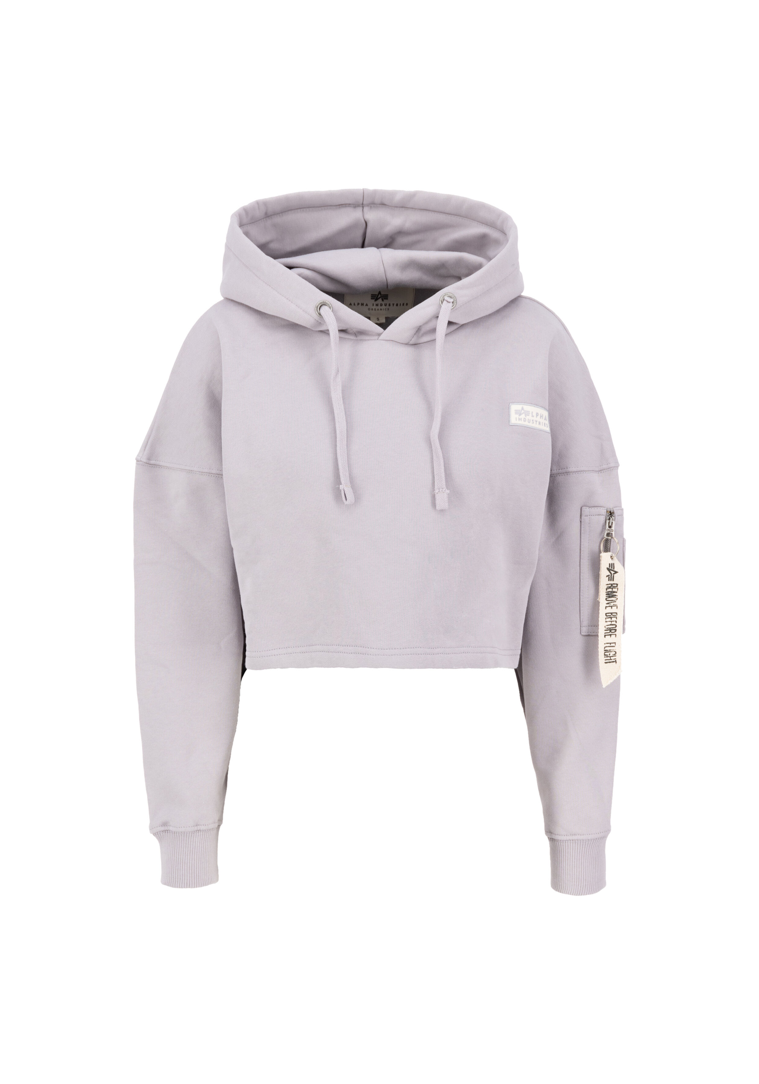 Organics Cropped Oversized Hoodie Women organic grey 118027_643_001_124026.jpg