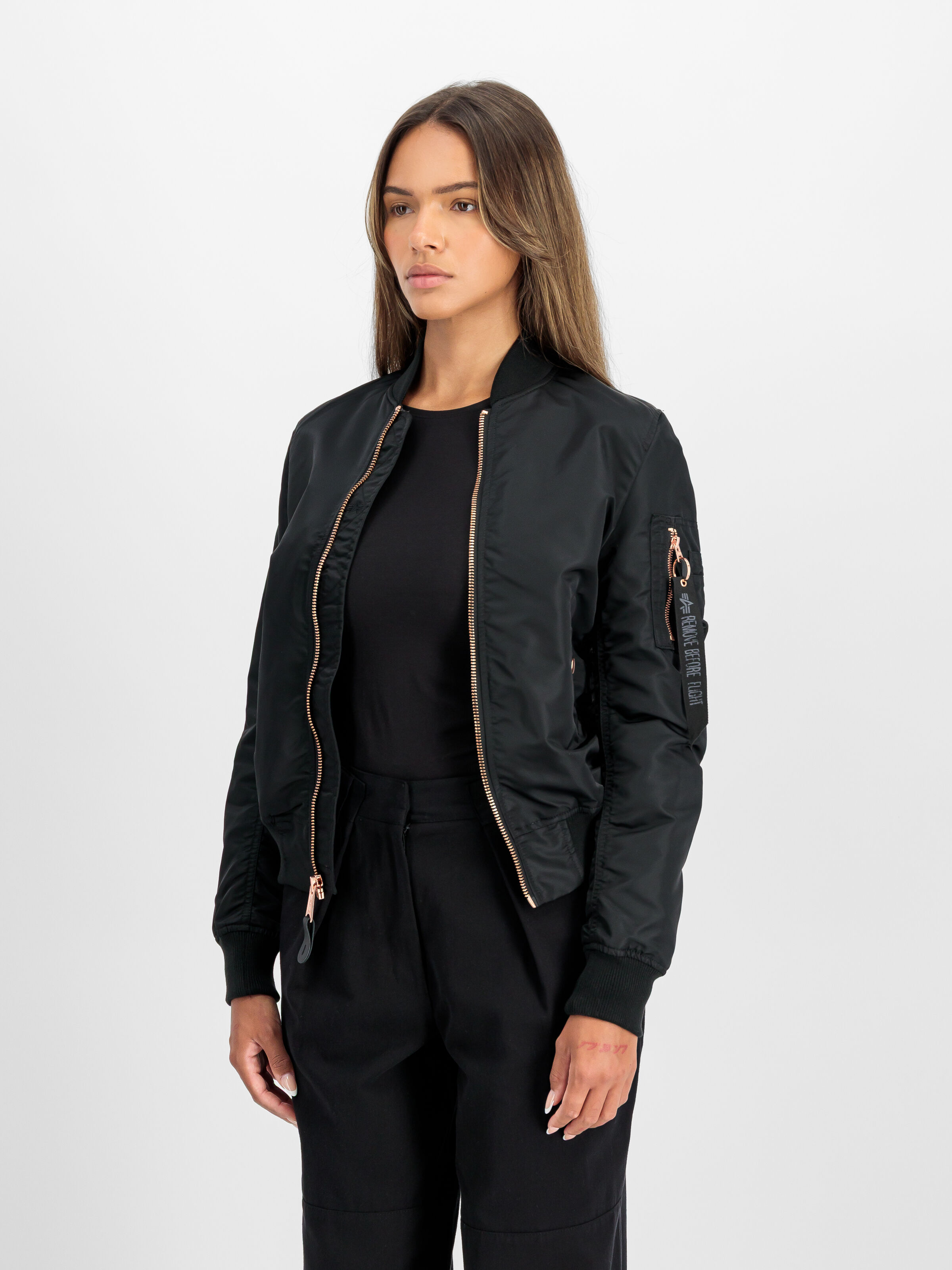 MA-1 VF Light Bomber Jacket Women black/copper 156001_209_2_model_00002_192500