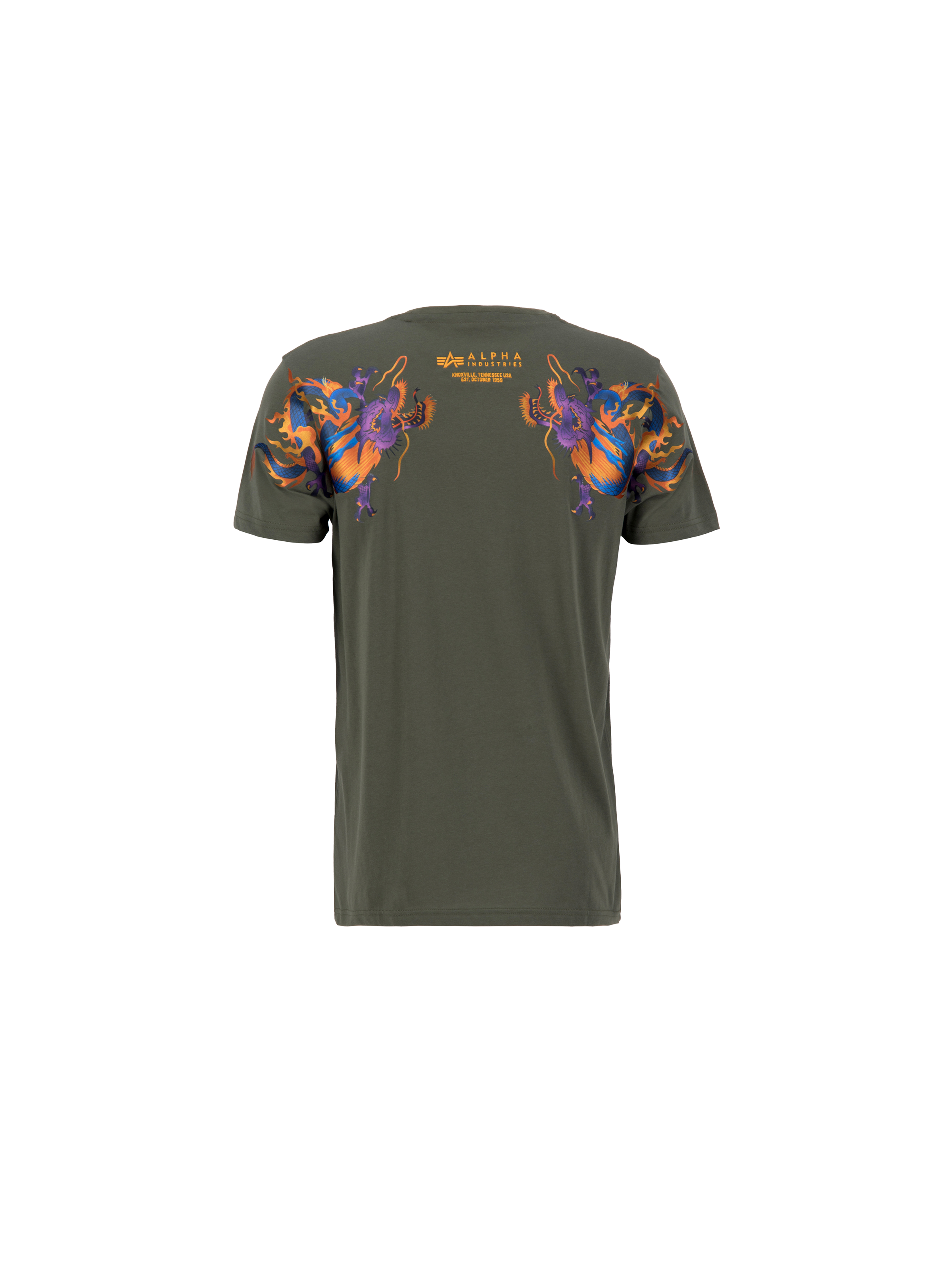 Dragon Embroidery T-Shirt dark olive 136506_142_02_133731