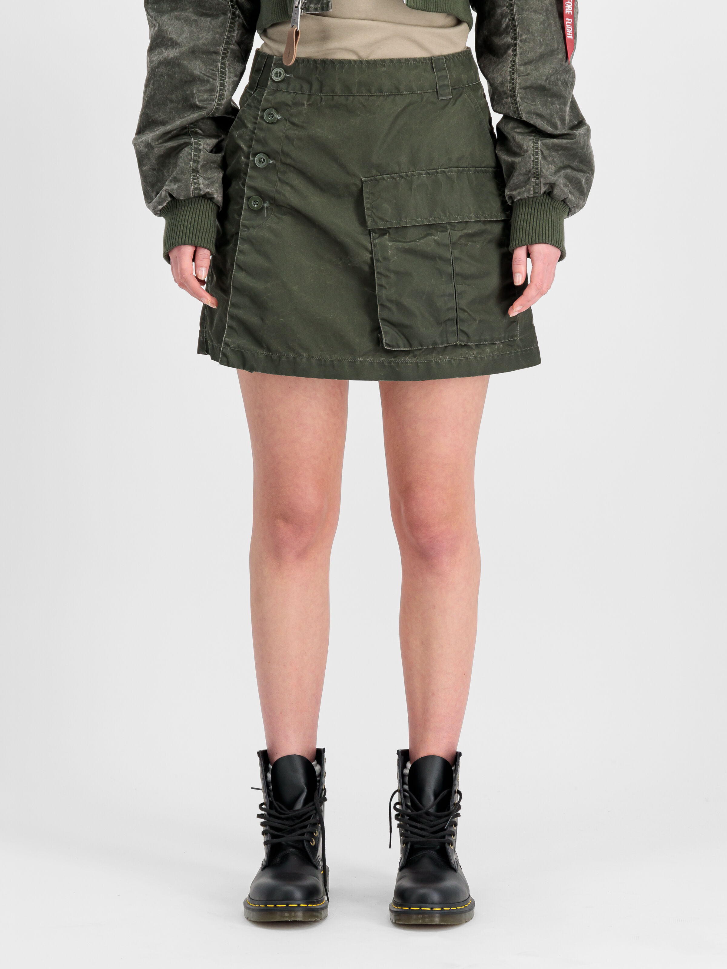 Vintage Mini Skirt dark olive 156052_142_2_model_00003_149548