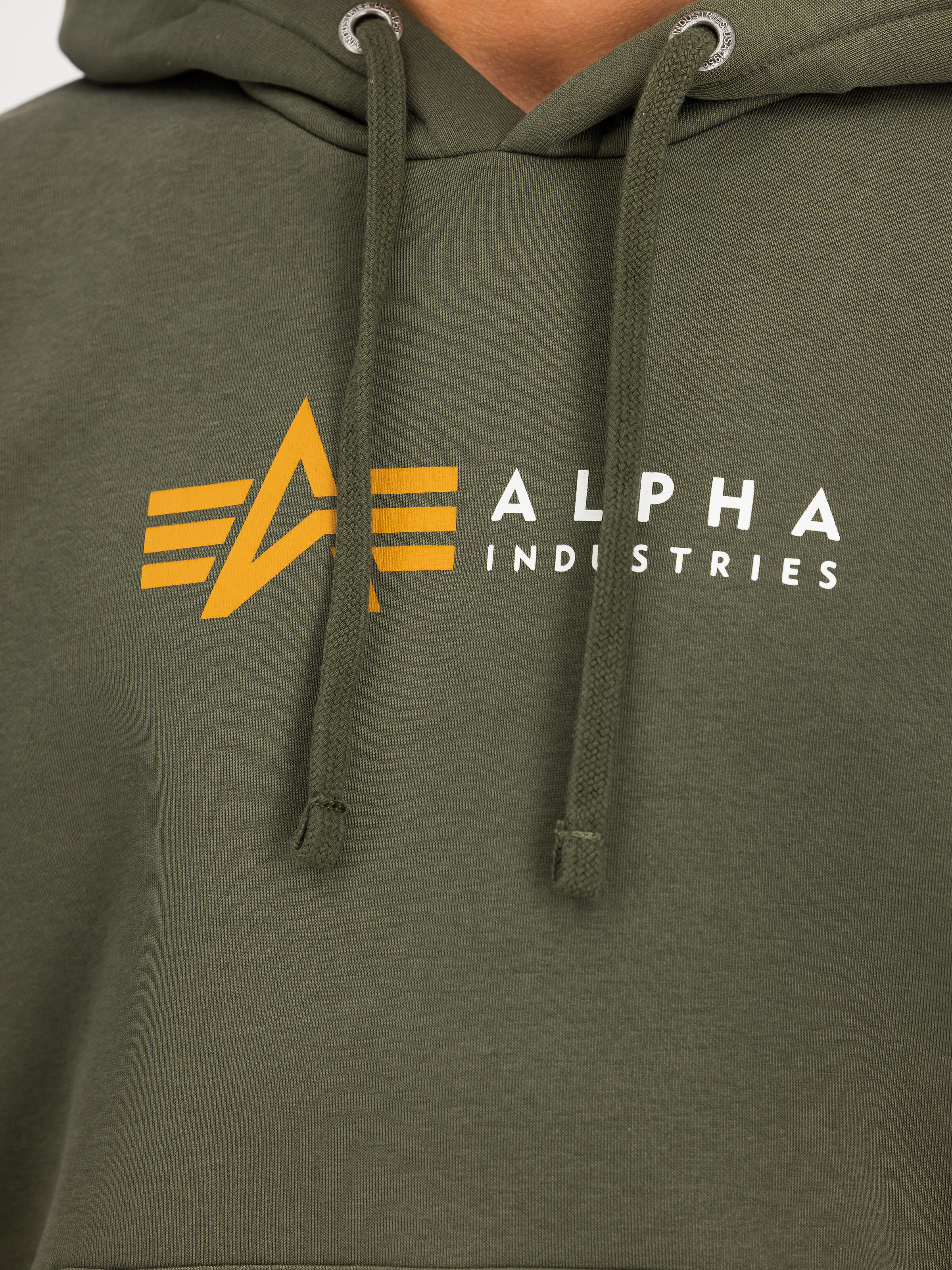 Alpha Label Hoodie dark olive 118331_142_3_detail_00001_191215