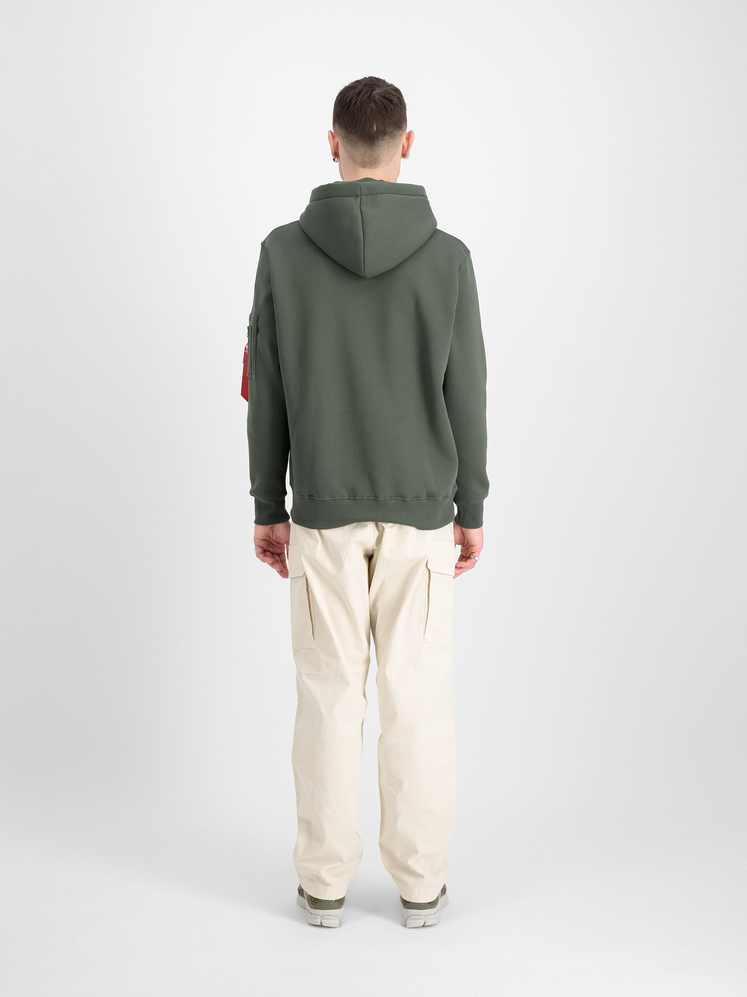 Alpha Puff Print Hoodie dark olive 146338_142_2_model_00002_118701