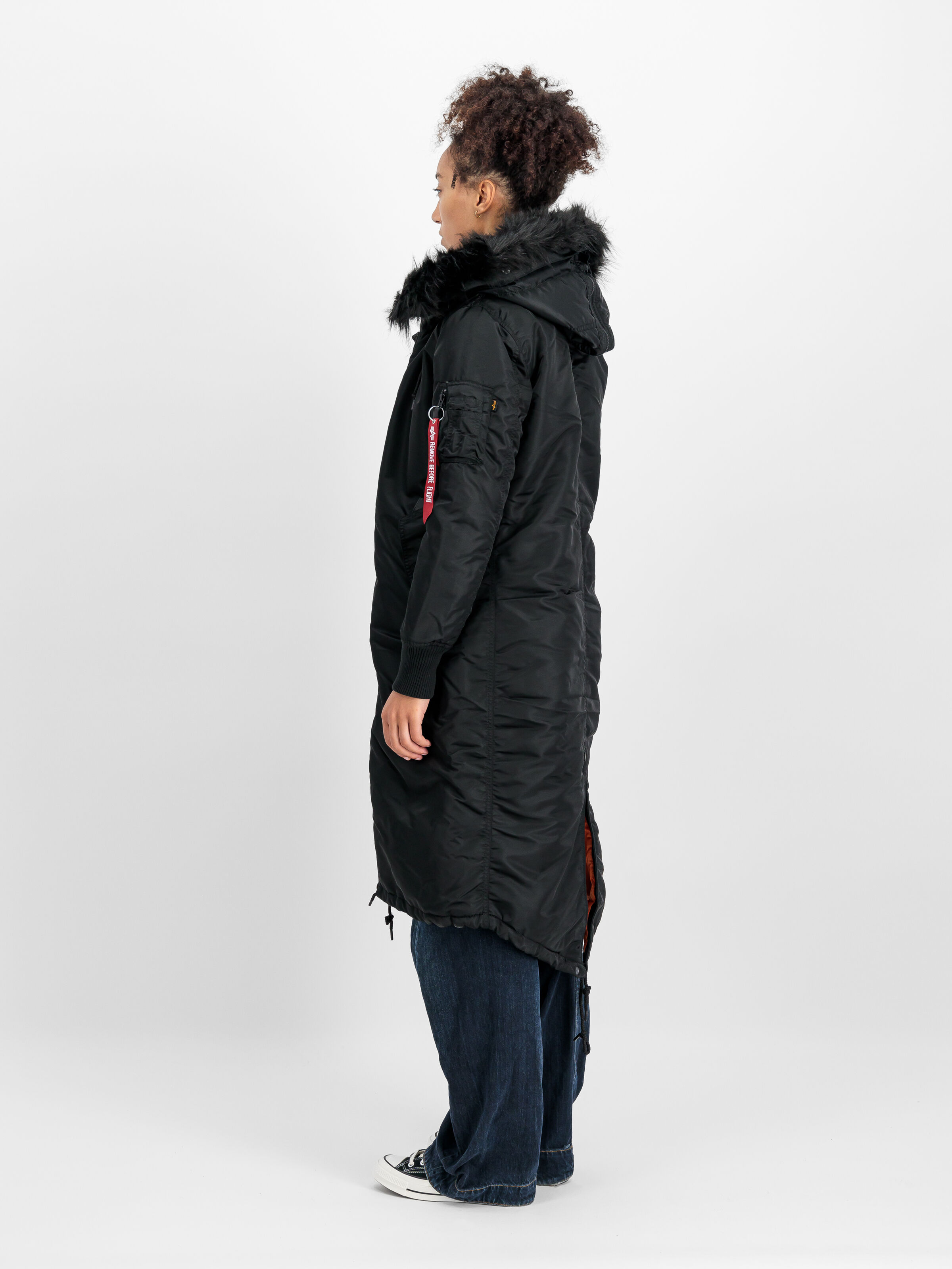 Long Fishtail Field Jacket Women black 198013_03_2_model_00004_111560