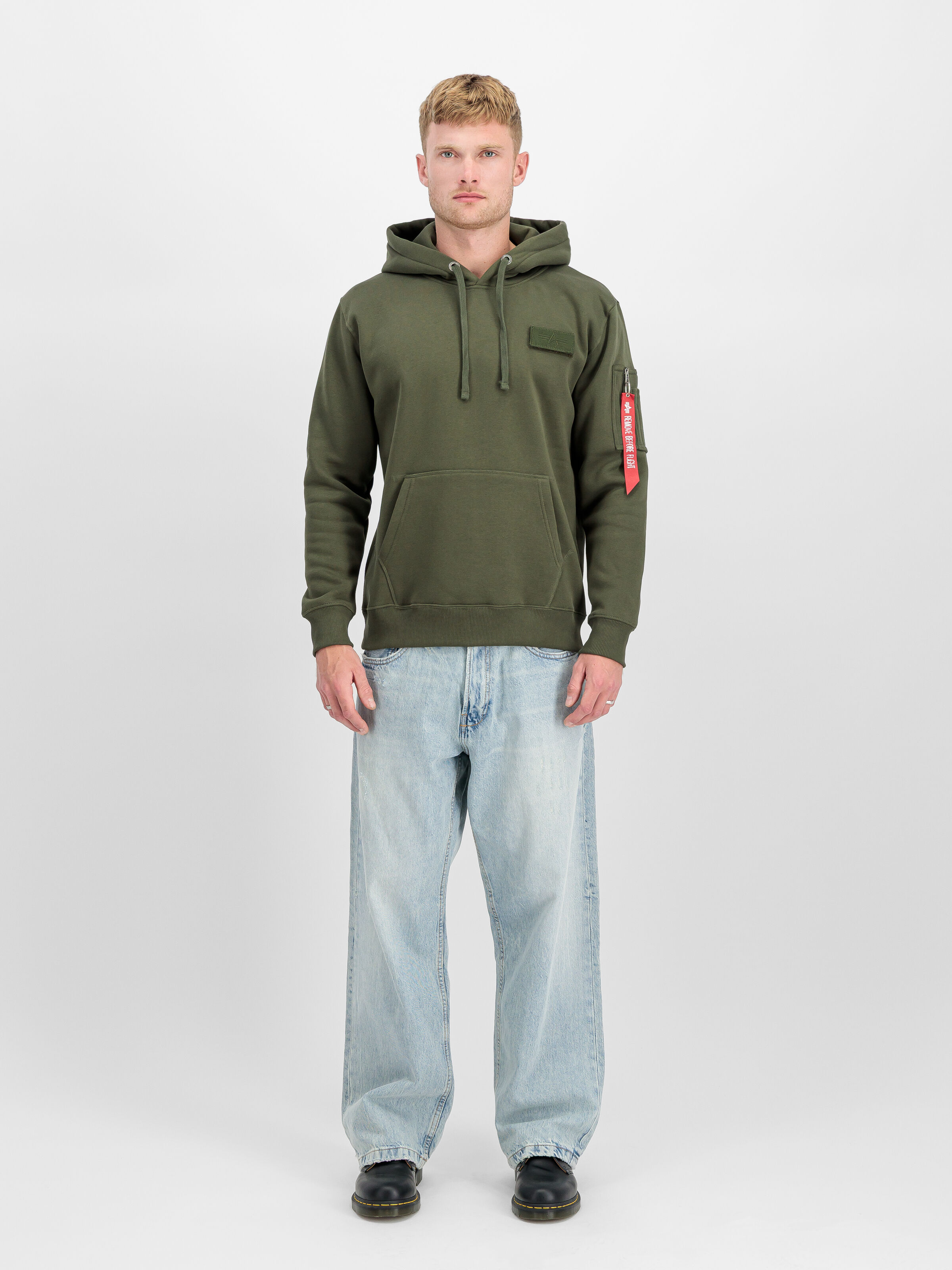 Red Stripe Hoodie dark green 178314_257_2_model_00001_191517