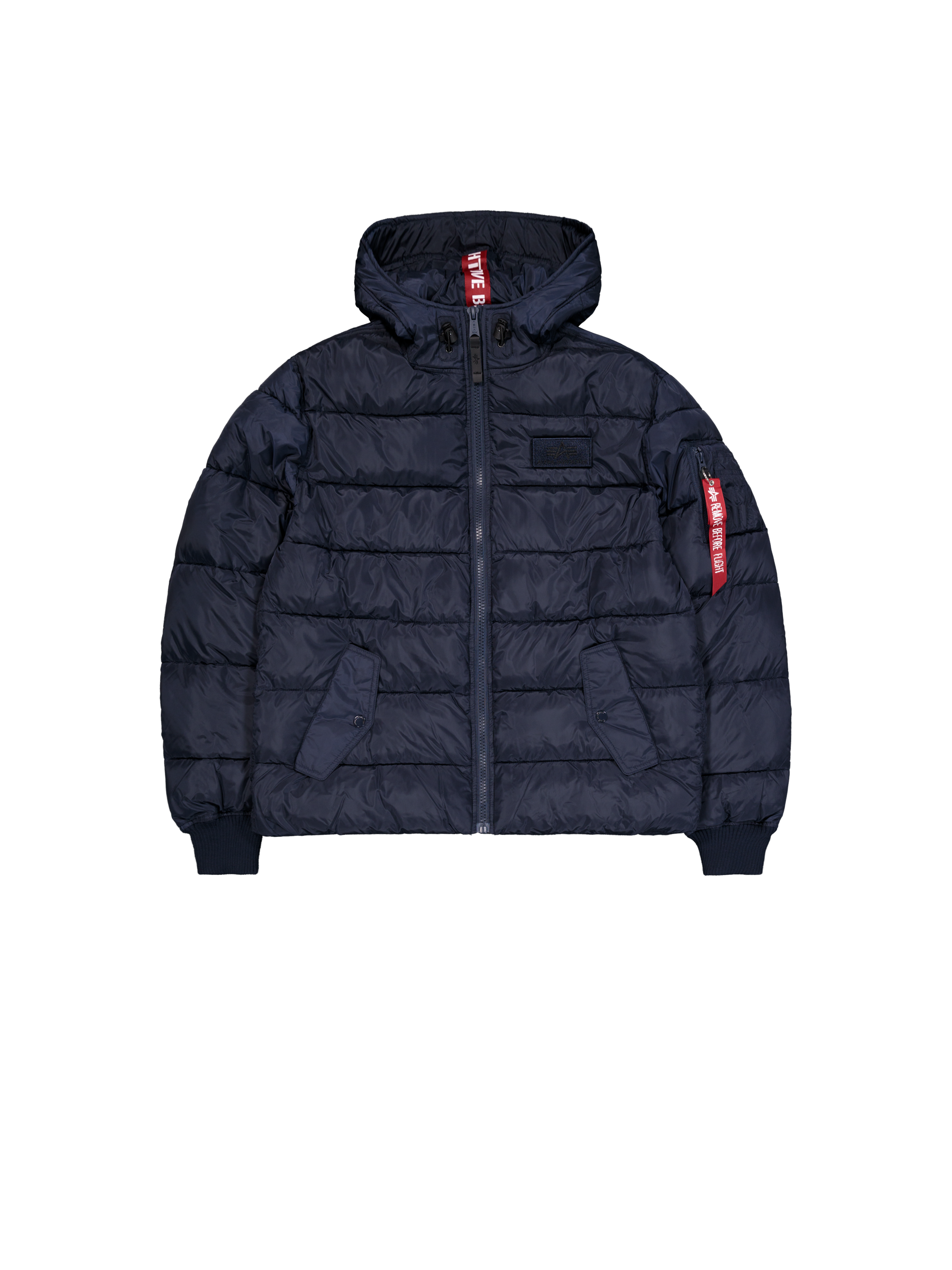 Hooded Puffer Alpha Faux Down Winter Jacket rep.blue