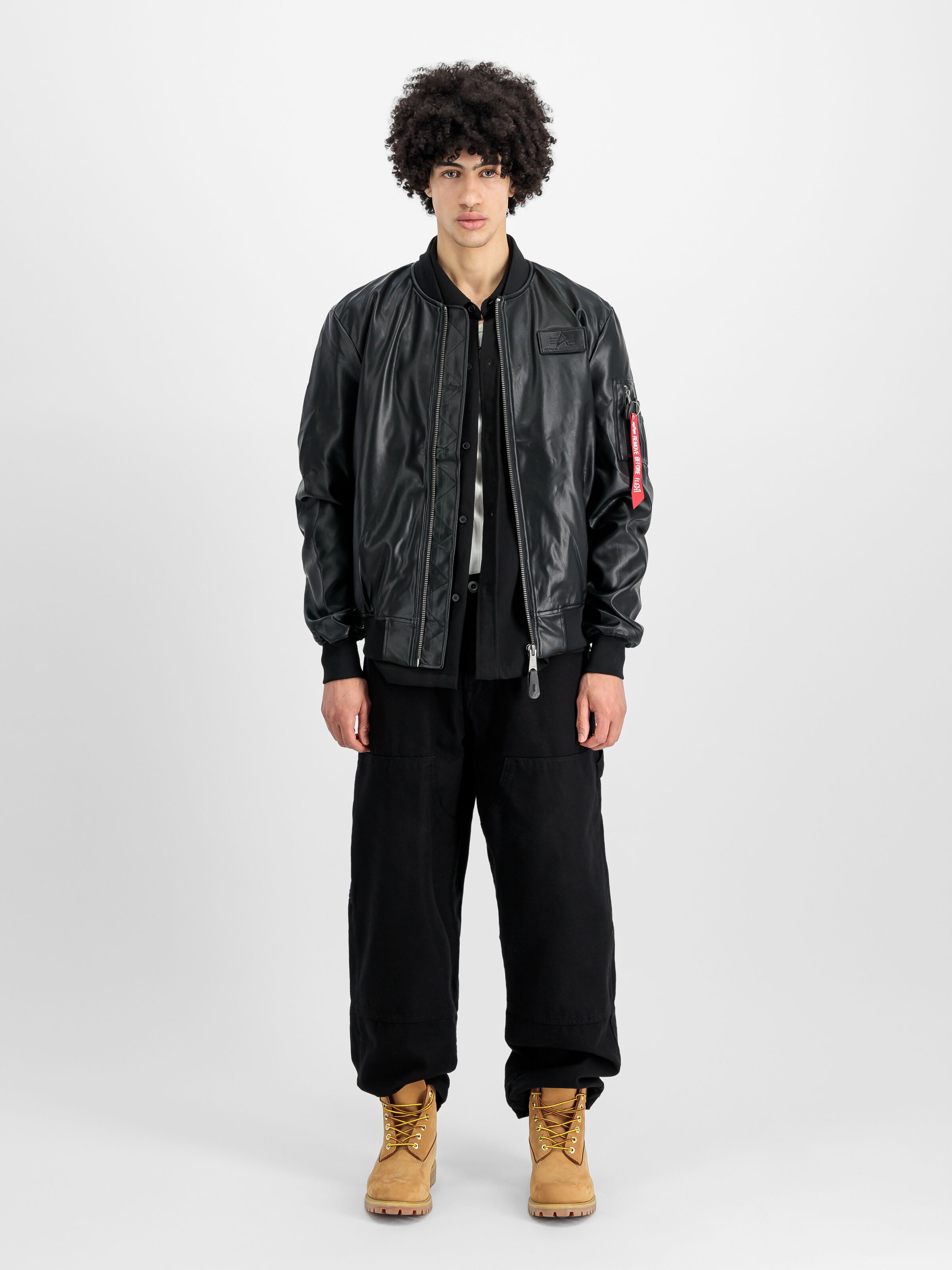 MA-1 VF Vegan Leather Light Bomber Jacket black 106108_03_2_model_00001_156865
