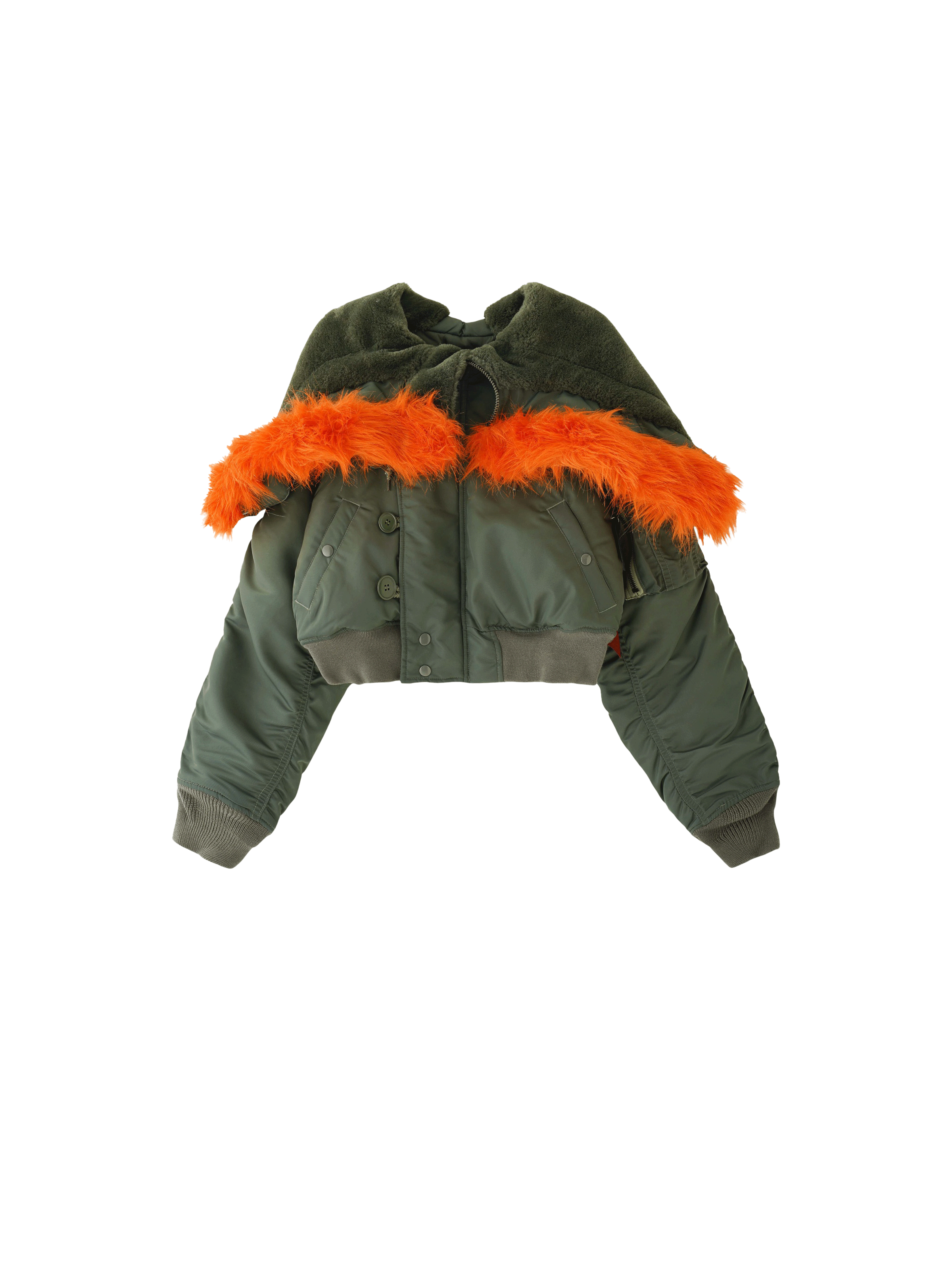 ALPHA X N-2B SHORT X-GIRL Winter Jacket sage-green 148168_01_3_detail_00001_115953