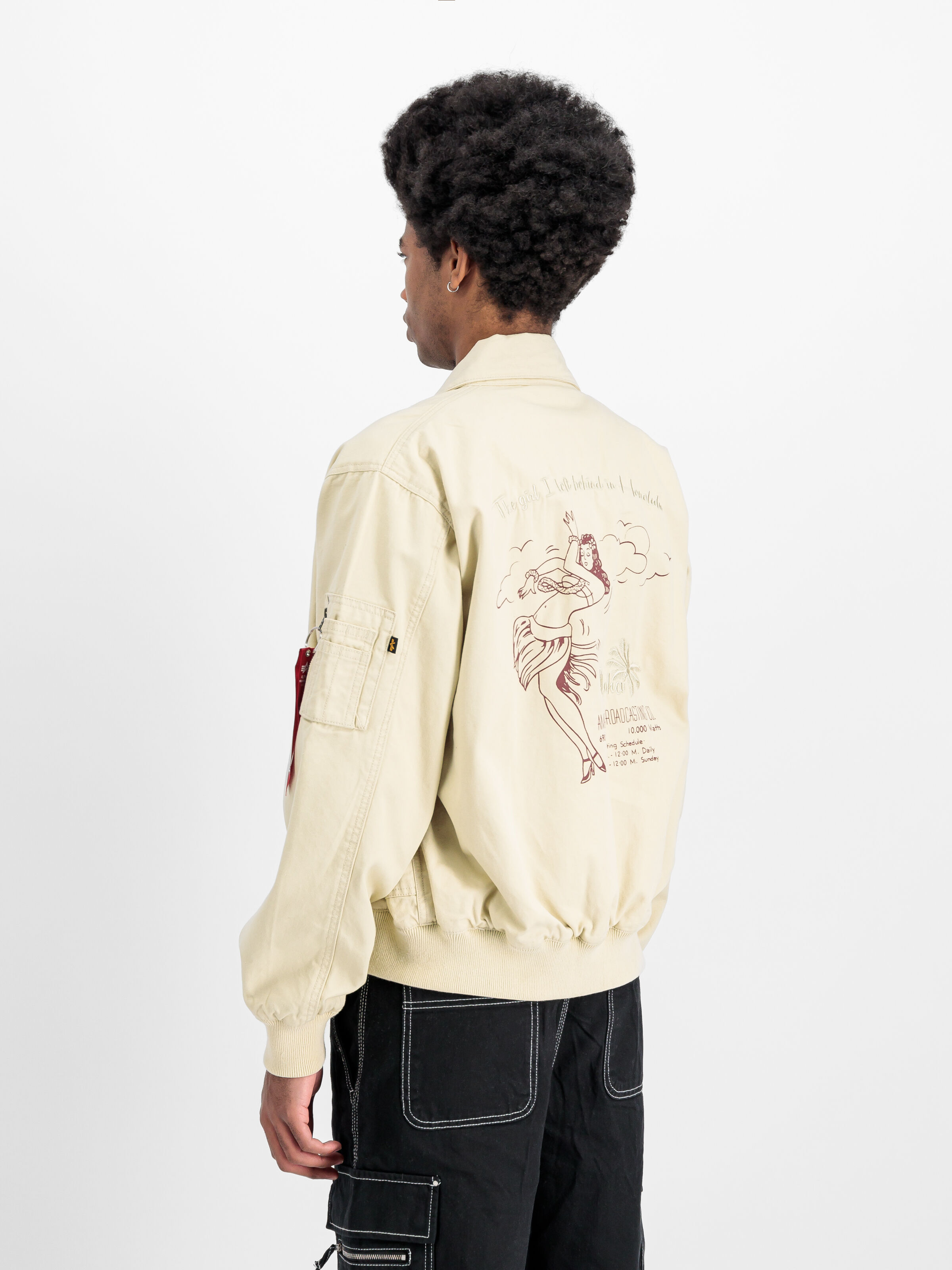 CWU-45 Canvas Honolulu Light Bomber Jacket vintage white 156126_300_2_model_00004_144482