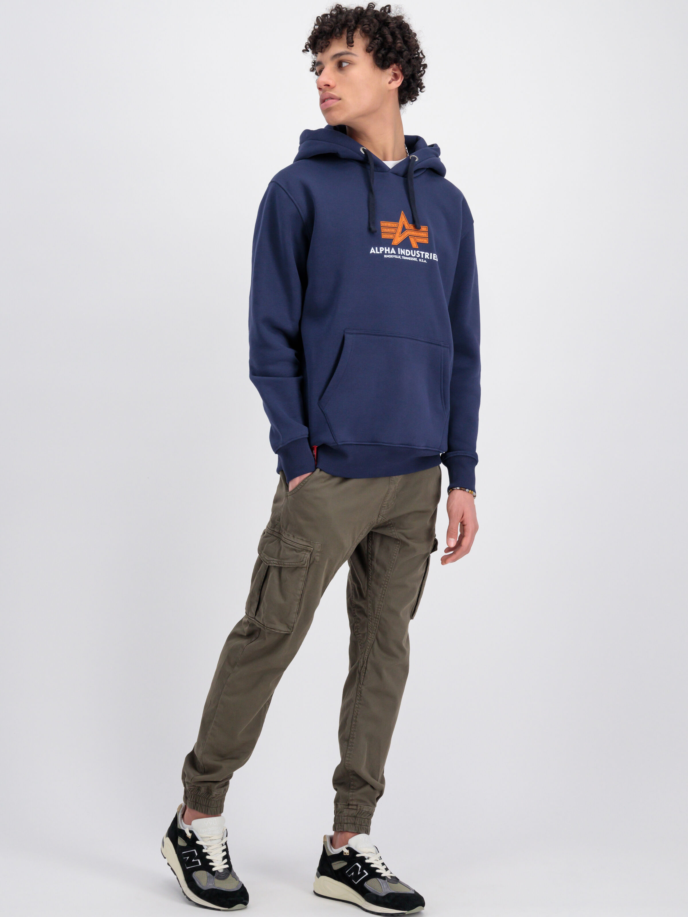 Basic Big Logo Rubber Hoodie ultra navy 178312RB_697_2_model_00001_226297