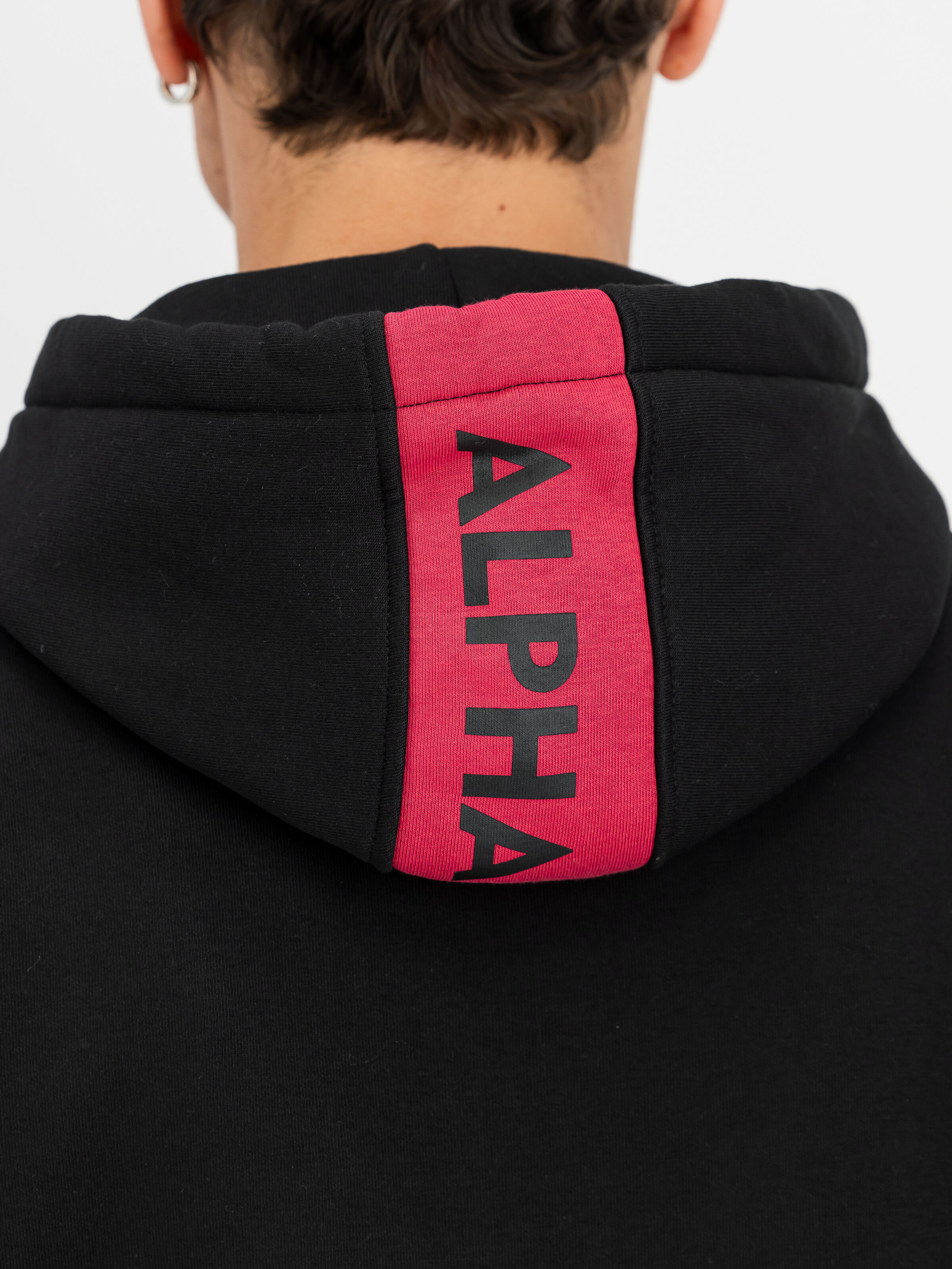 Red Stripe Hoodie black 178314_03_3_detail_00002_189652