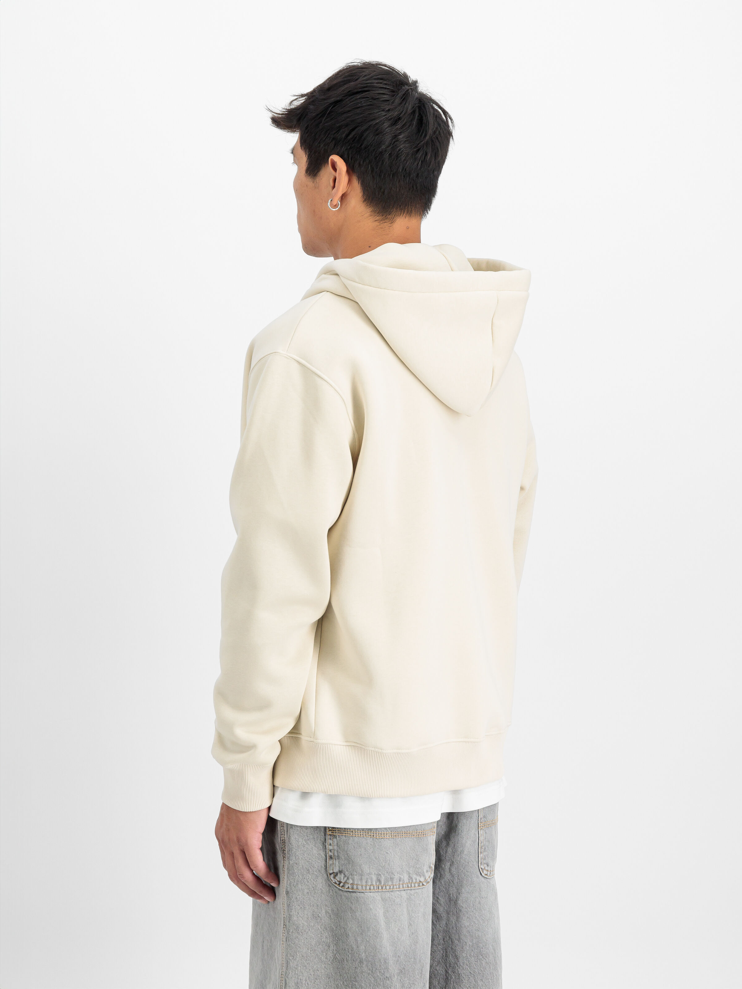 Basic Big Logo Zip Hoodie vintage white 178325_300_2_model_00004_117734