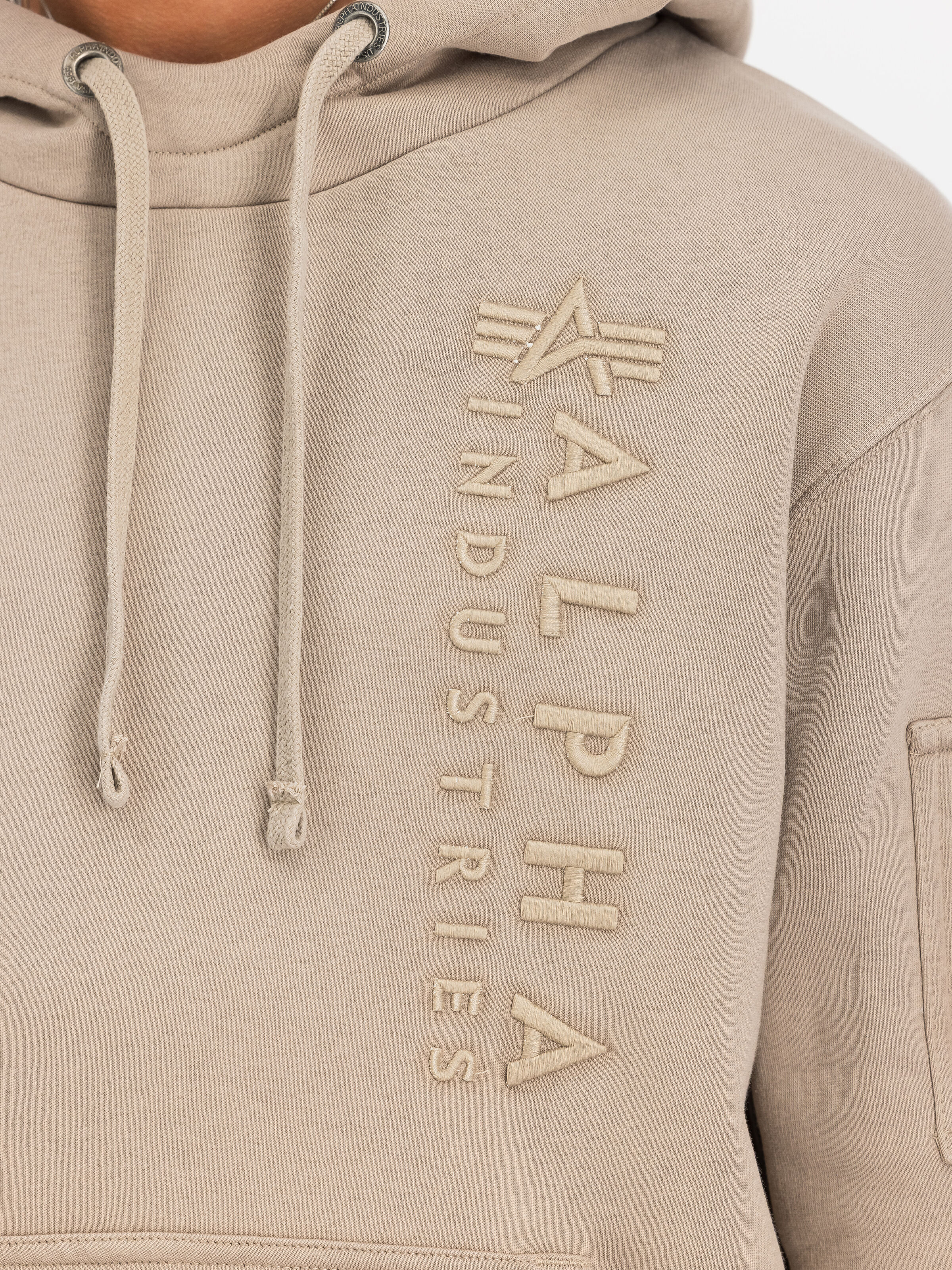 Embroidery Hoodie vintage sand 138333_679_3_detail_00001_190080